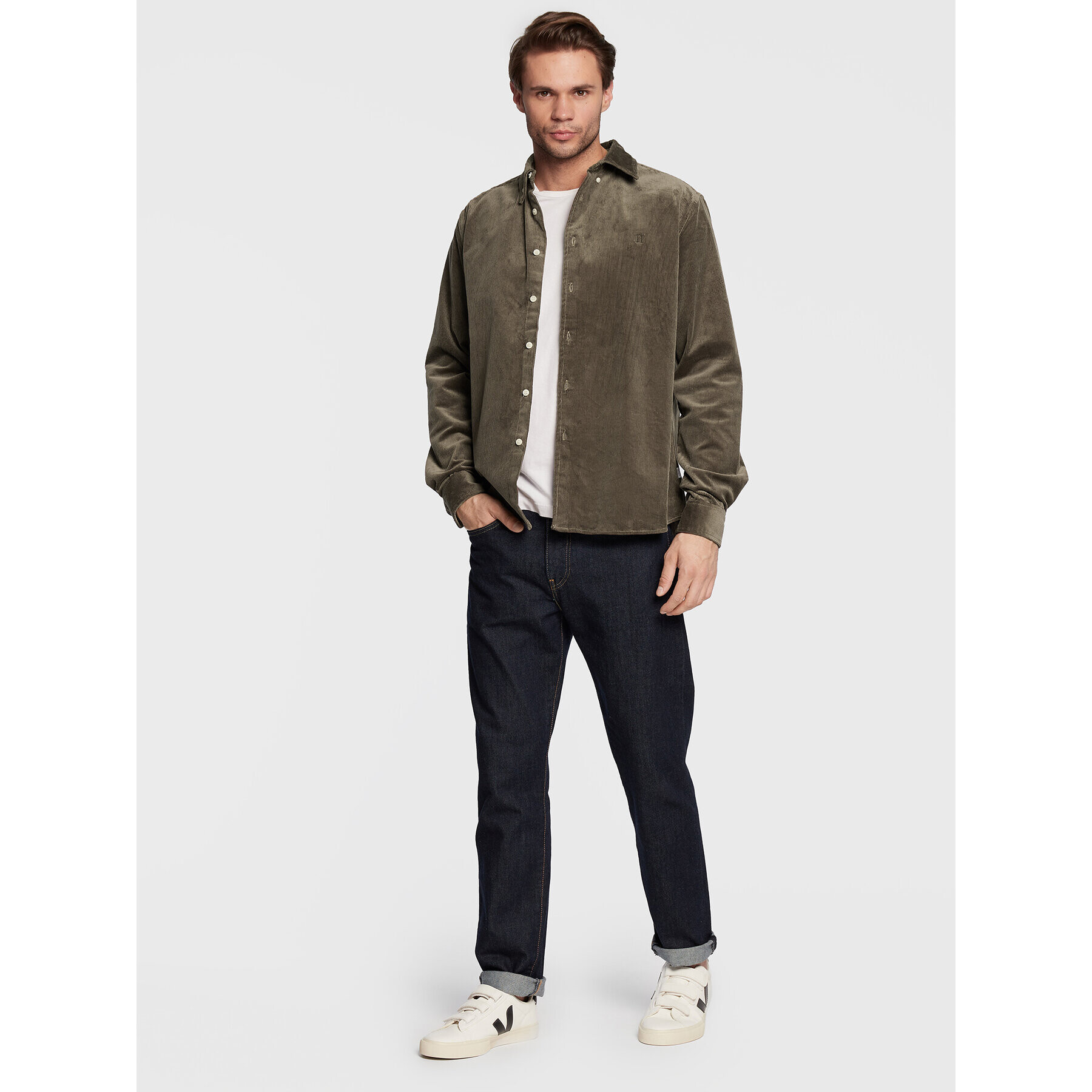 Les Deux Риза Karlo Corduroy LDM410132 Кафяв Regular Fit - Pepit.bg