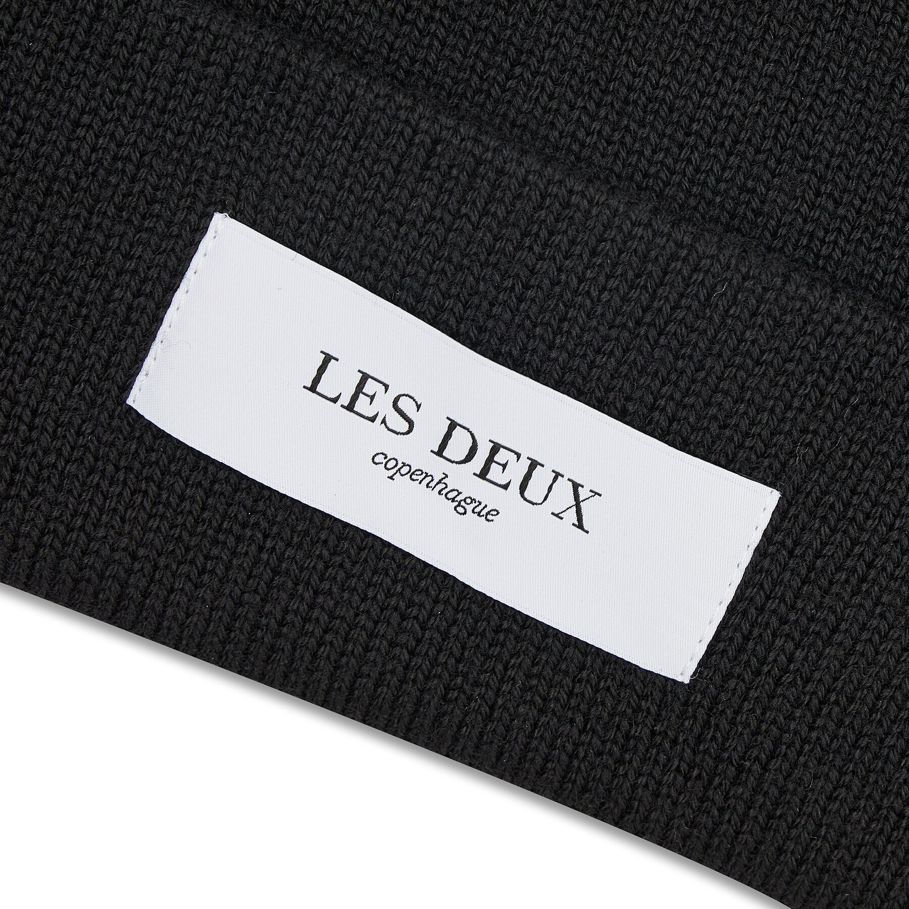 Les Deux Шапка Merino Patch LDM710019 Черен - Pepit.bg