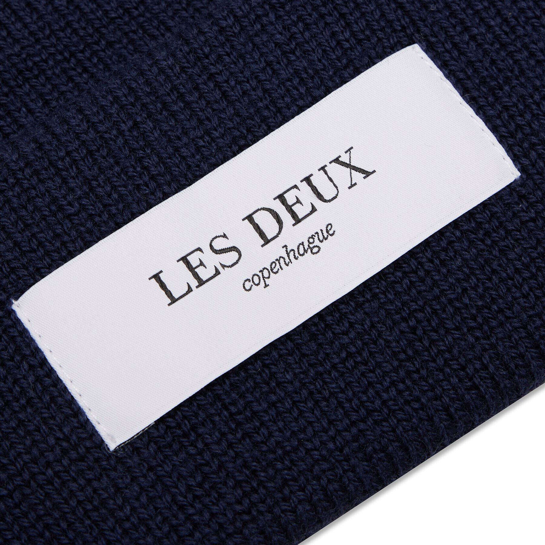 Les Deux Шапка Merino Patch LDM710019 Тъмносин - Pepit.bg