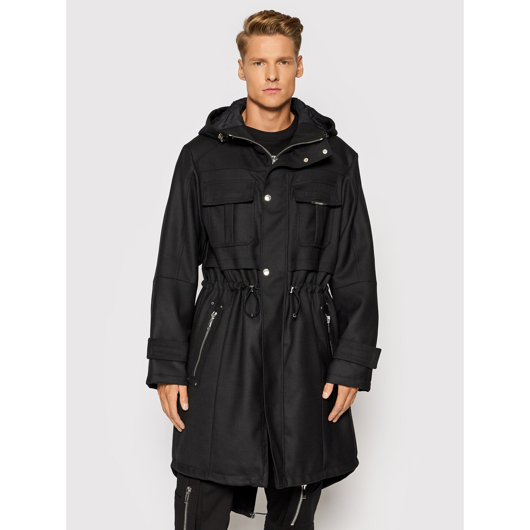 Les Hommes Парка LLQ501313U Черен Regular Fit - Pepit.bg