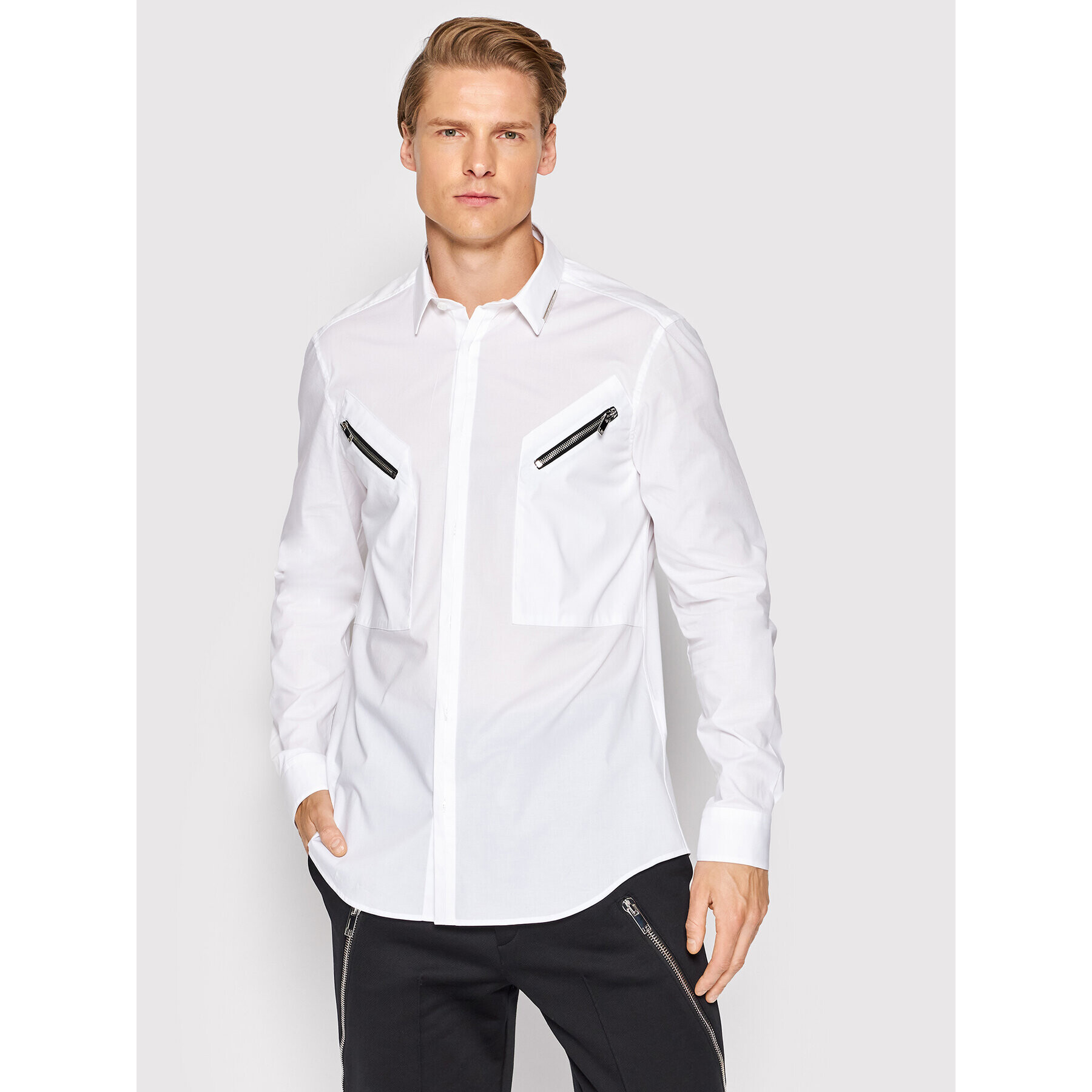 Les Hommes Риза LMS404439U Бял Regular Fit - Pepit.bg