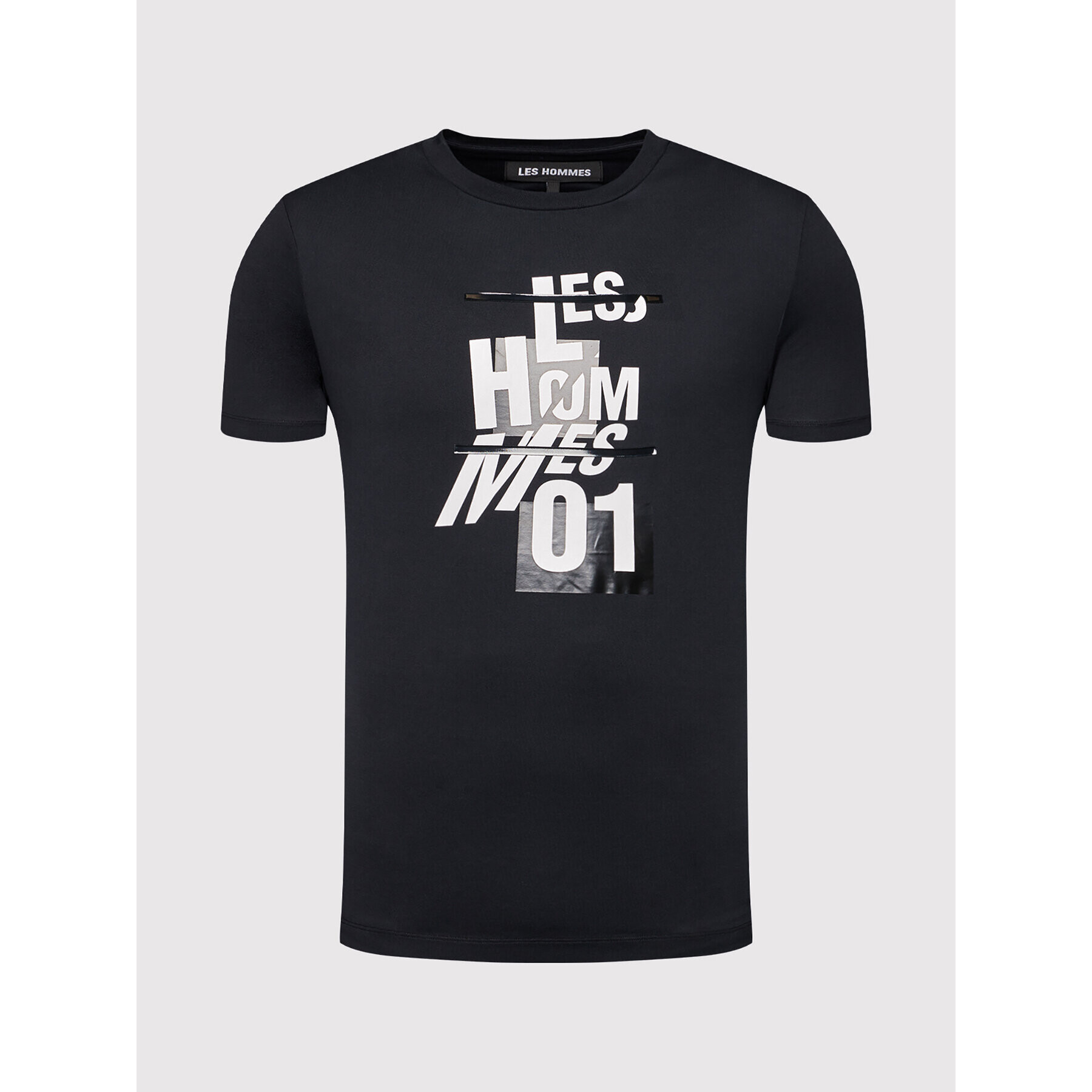 Les Hommes Тишърт LLT204721P Черен Relaxed Fit - Pepit.bg