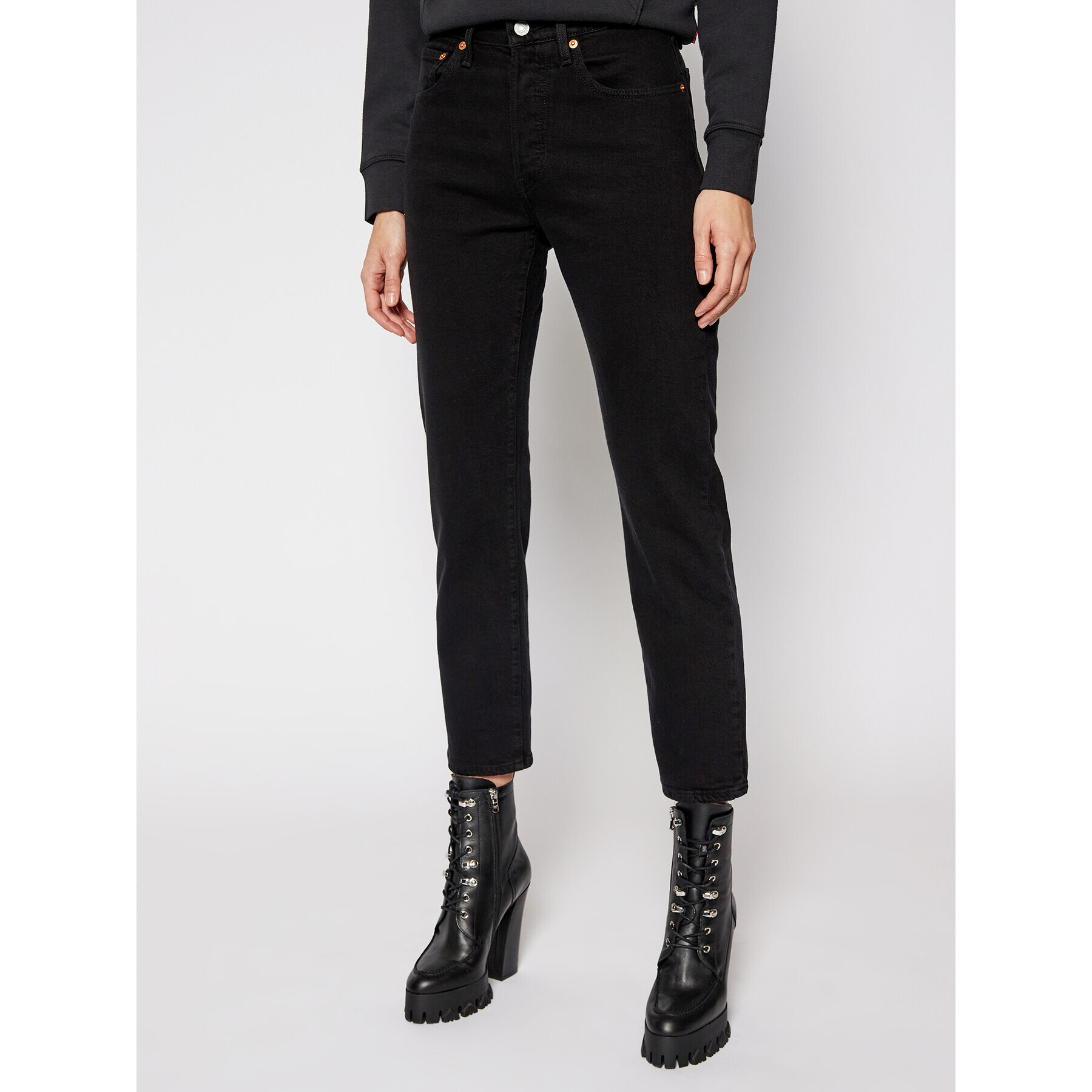 Levi's® Дънки тип Cropped Fit 501® Original 36200-0085 Черен Cropped Fit - Pepit.bg
