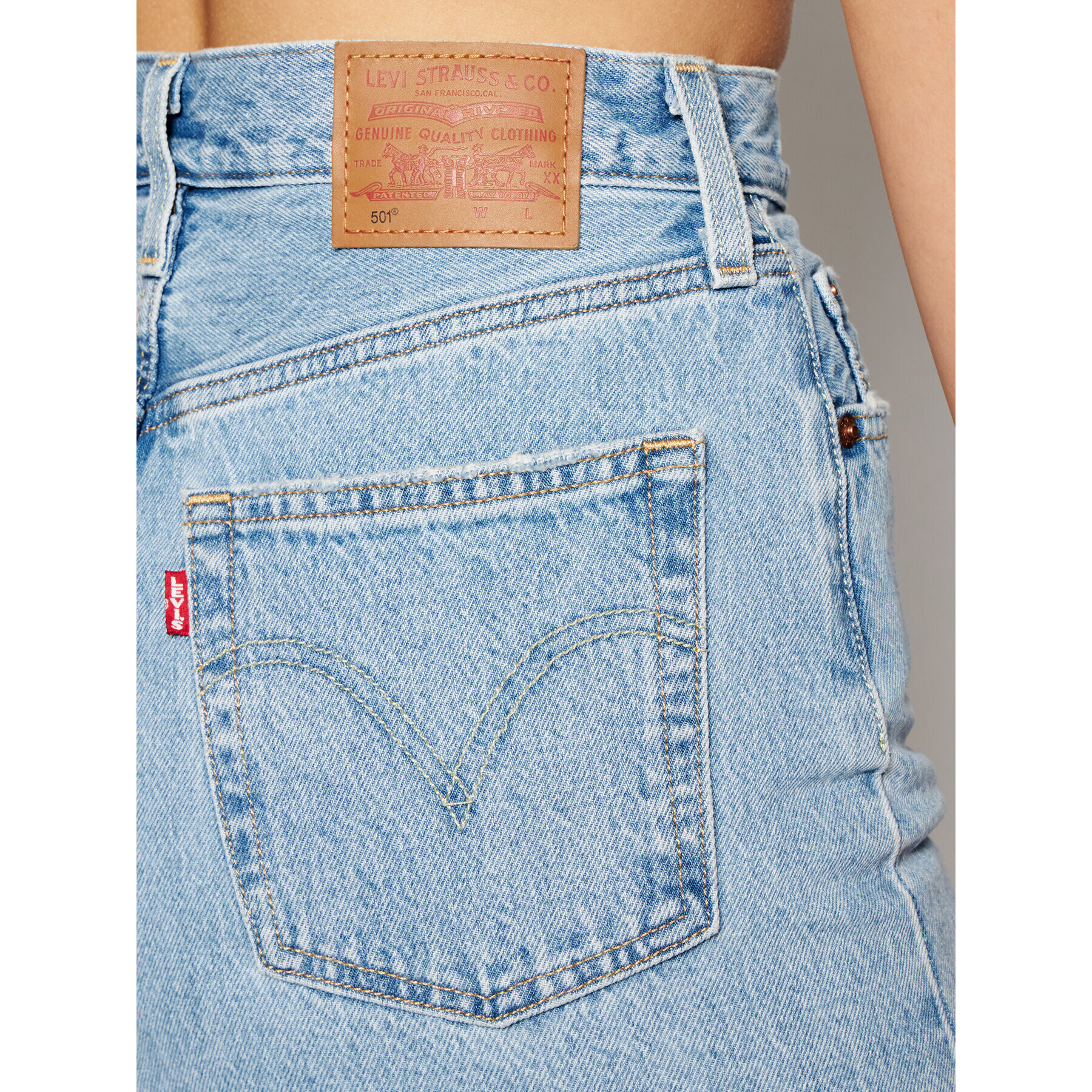 Levi's® Дънкова пола Deconstructed 77882-0040 Син Boyfriend Fit - Pepit.bg