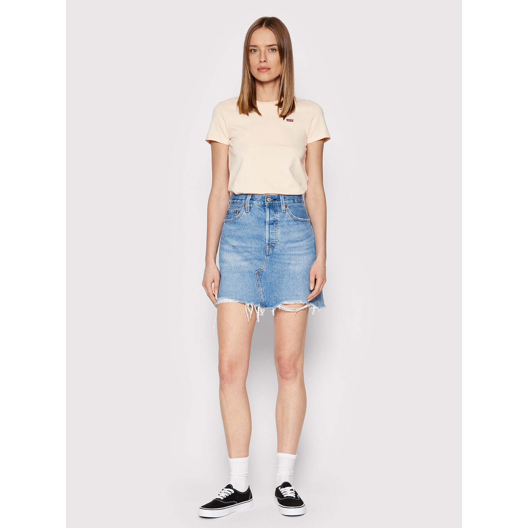 Levi's® Дънкова пола Deconstructed 77882-0048 Син Regular Fit - Pepit.bg