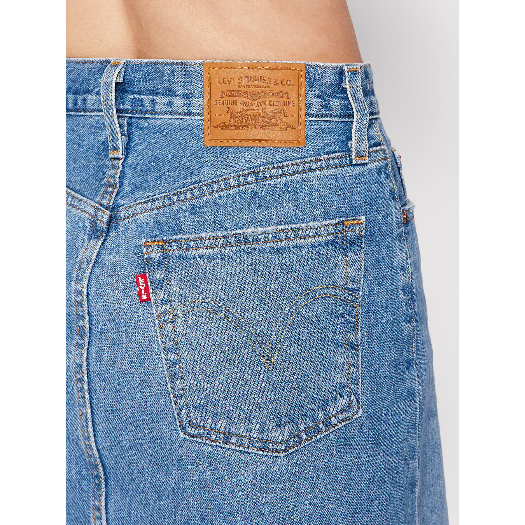 Levi's® Дънкова пола Deconstructed 77882-0048 Син Regular Fit - Pepit.bg