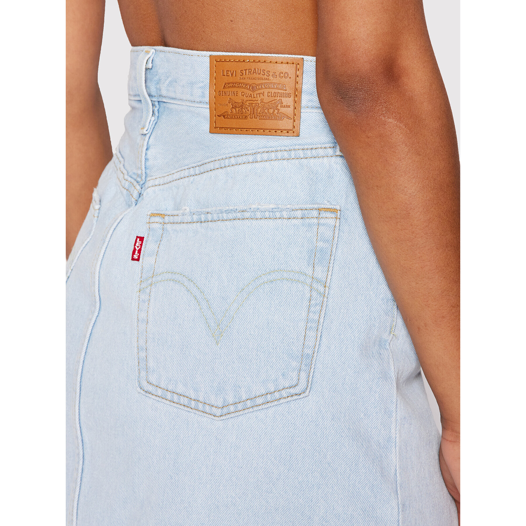 Levi's® Дънкова пола Deconstructed Iconic 77882-0047 Син Regular Fit - Pepit.bg