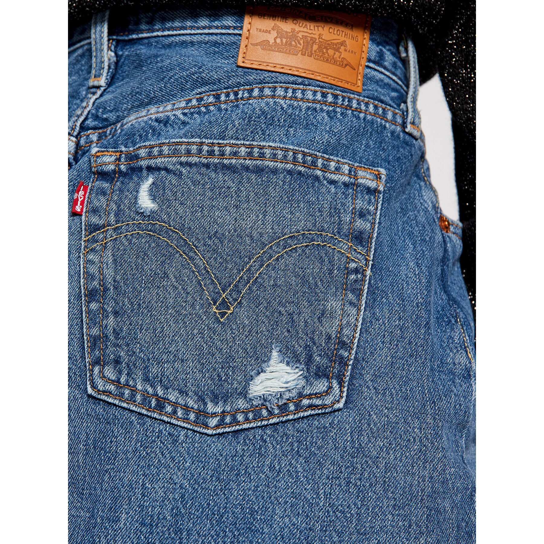 Levi's® Дънкова пола Destructed 77882-0020 Син Slim Fit - Pepit.bg