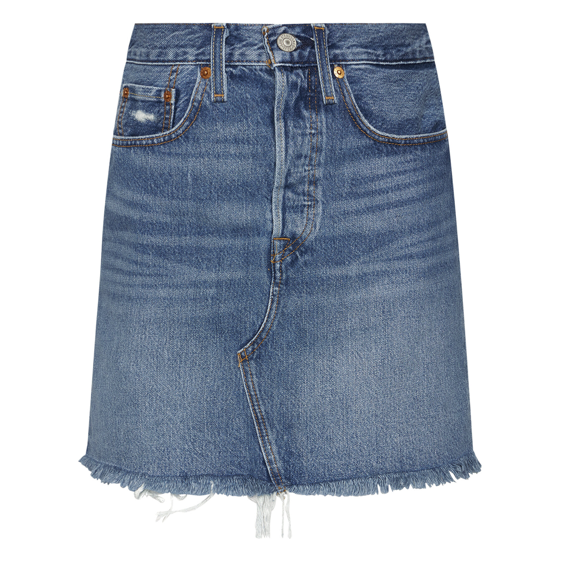 Levi's® Дънкова пола Destructed 77882-0020 Син Slim Fit - Pepit.bg