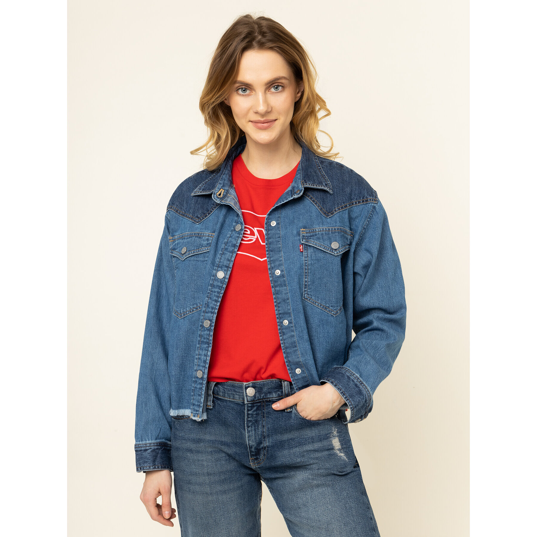 Levi's® дънкова риза 81839-0000 Тъмносин Regular Fit - Pepit.bg