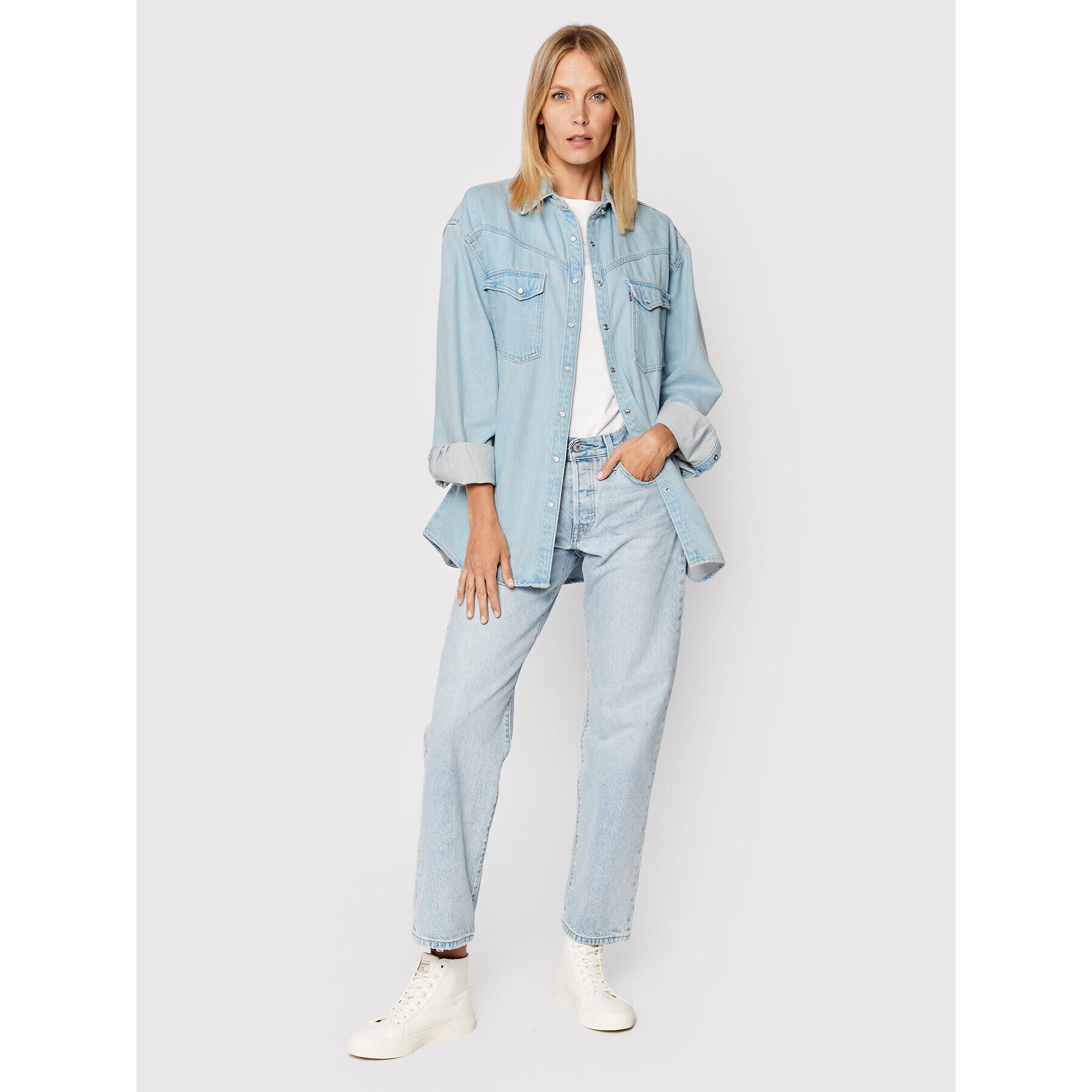 Levi's® дънкова риза Dorsey Western A3364-0001 Син Oversize - Pepit.bg