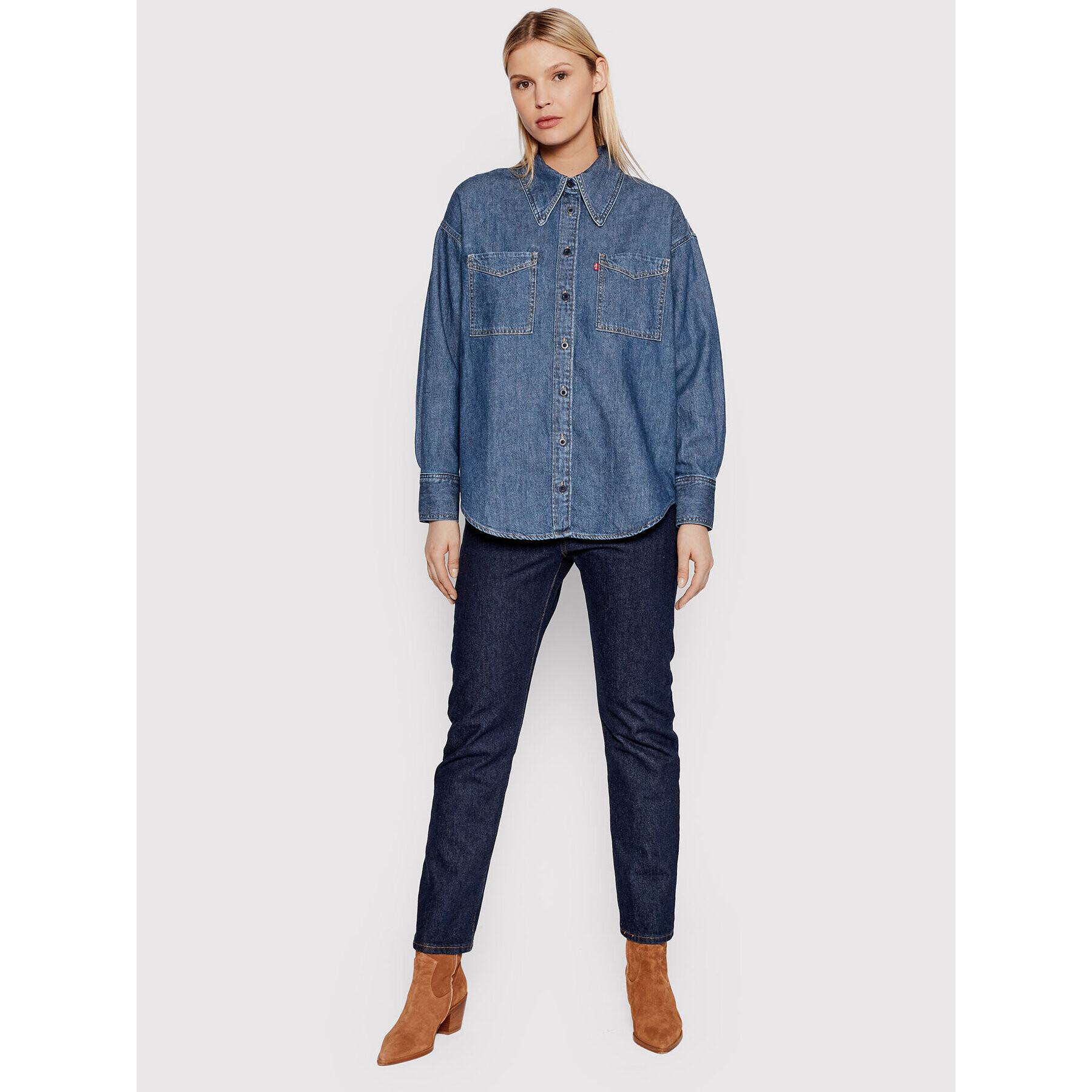 Levi's® дънкова риза Jadon A1776-0000 Тъмносин Relaxed Fit - Pepit.bg