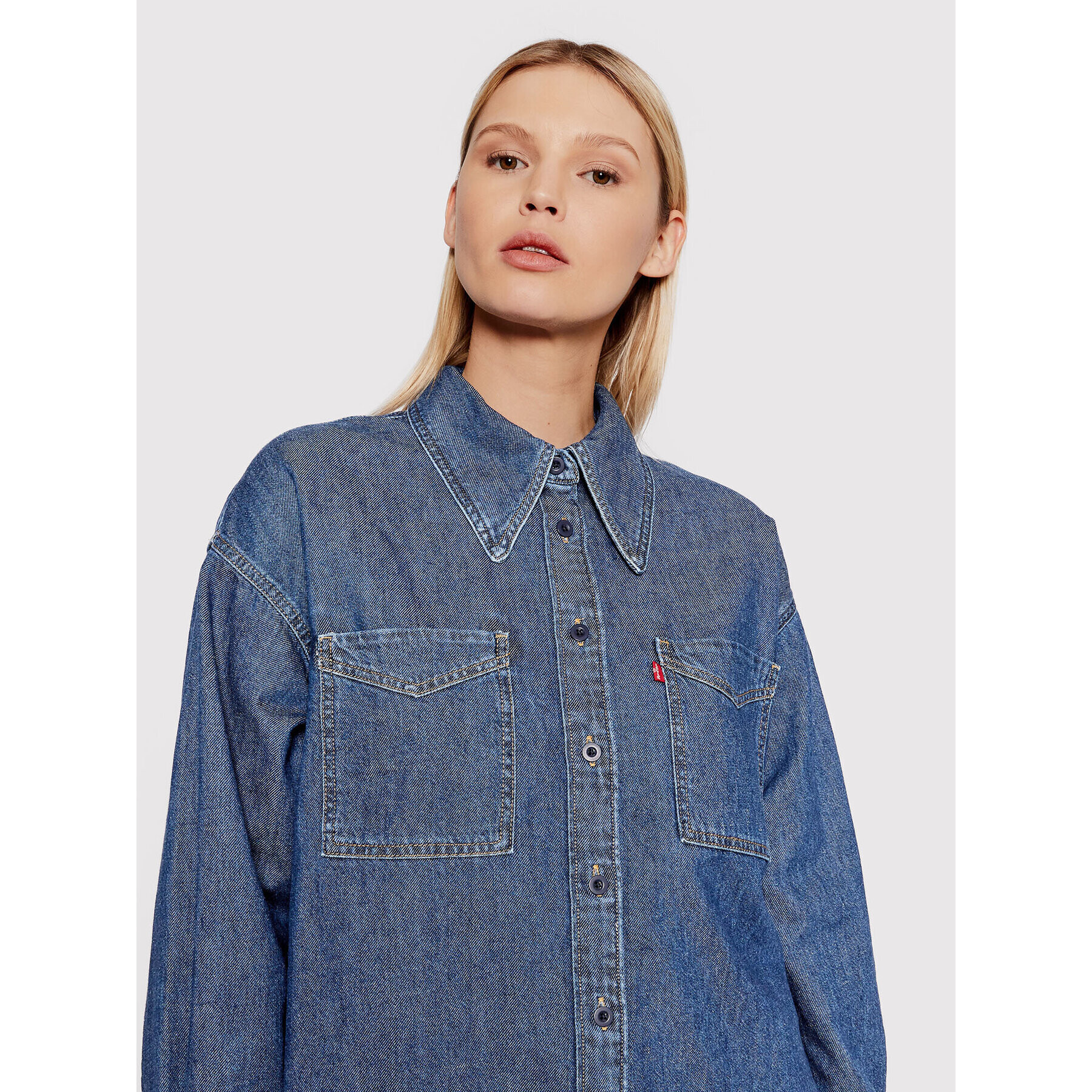 Levi's® дънкова риза Jadon A1776-0000 Тъмносин Relaxed Fit - Pepit.bg