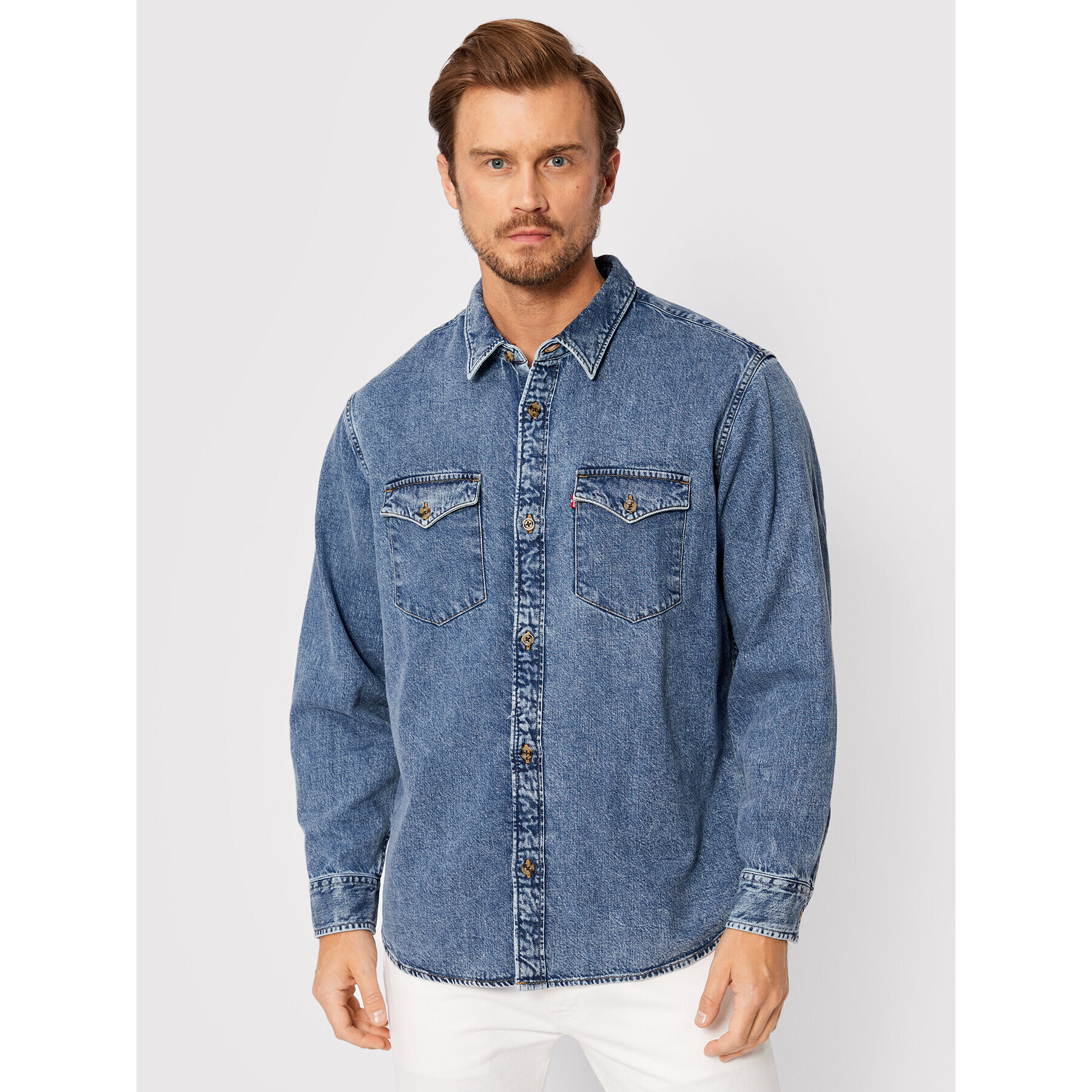 Levi's® дънкова риза Western A1919-0014 Син Relaxed Fit - Pepit.bg