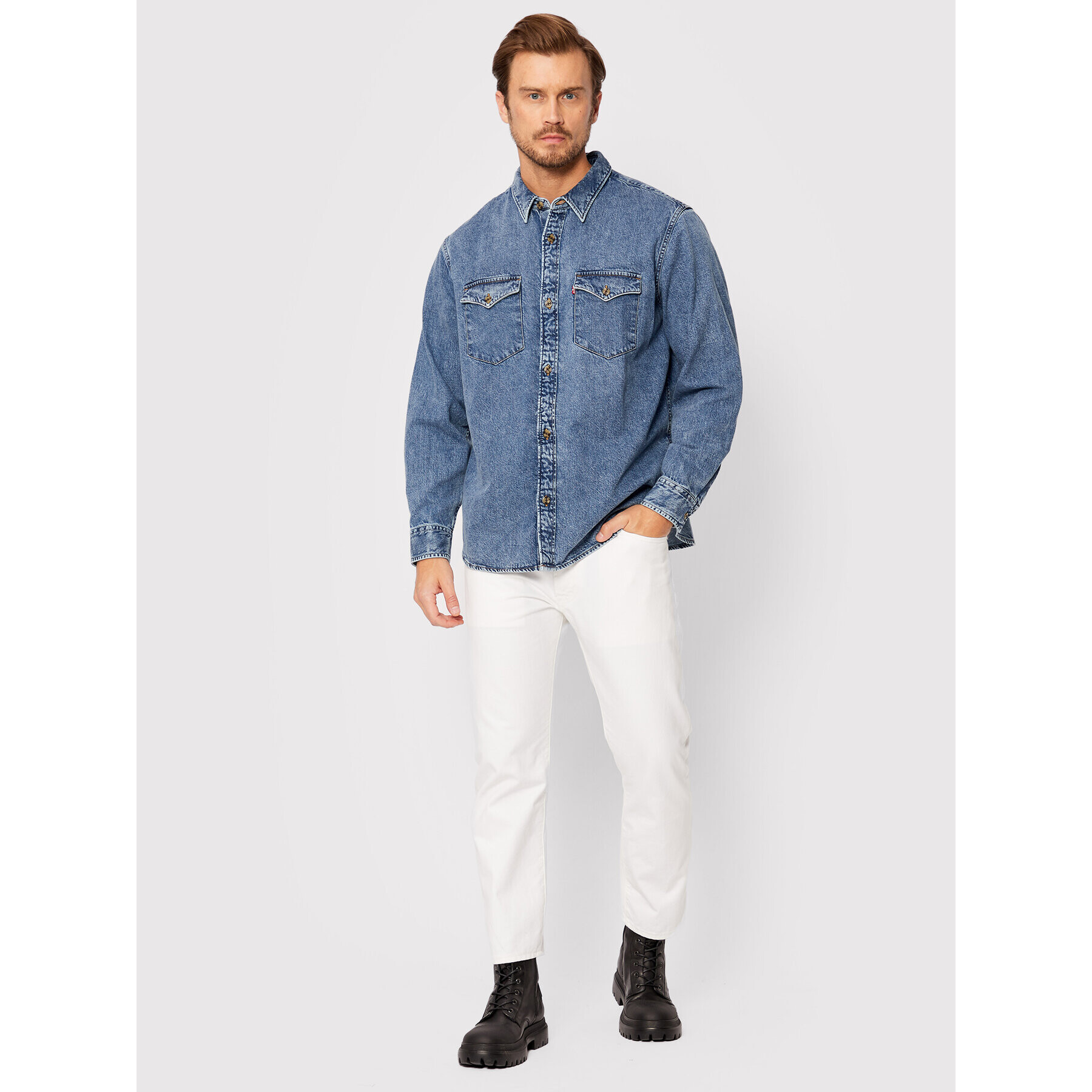 Levi's® дънкова риза Western A1919-0014 Син Relaxed Fit - Pepit.bg