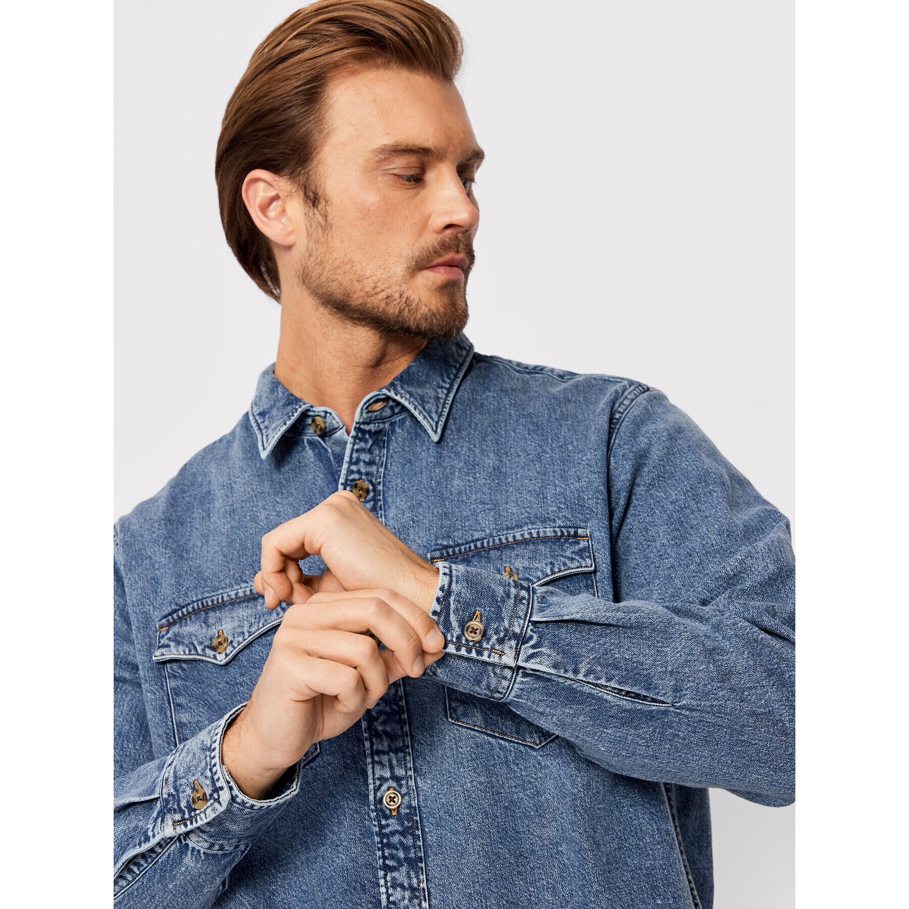 Levi's® дънкова риза Western A1919-0014 Син Relaxed Fit - Pepit.bg