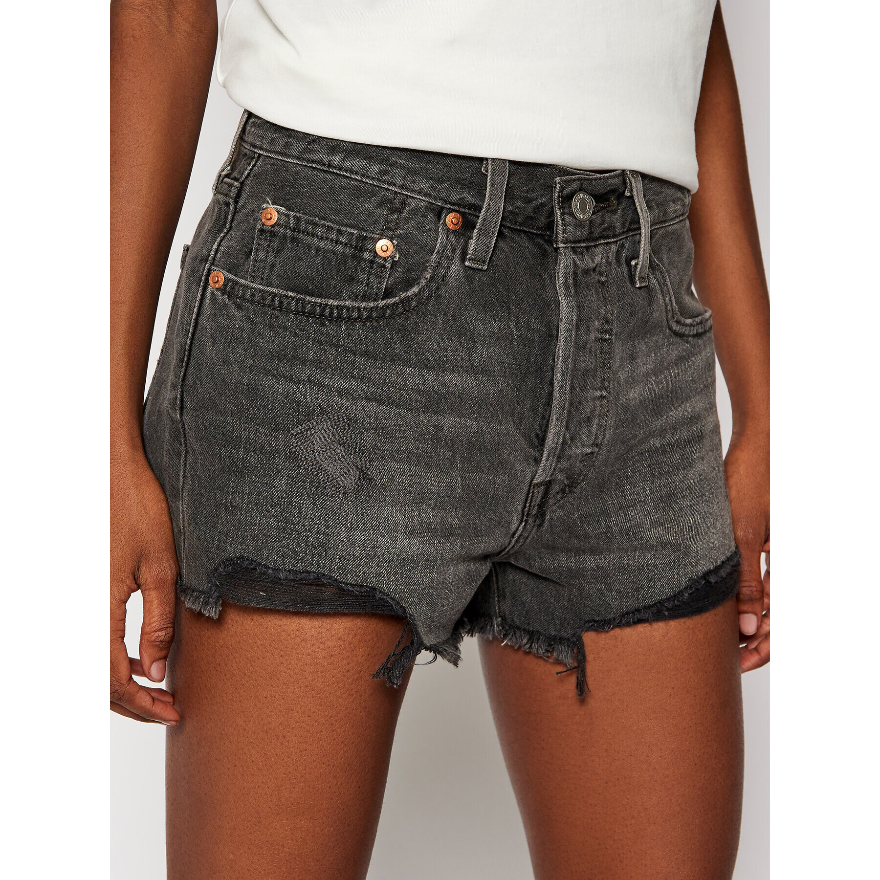 Levi's® Дънкови шорти 501 High Rise 56327-0070 Черен Regular Fit - Pepit.bg