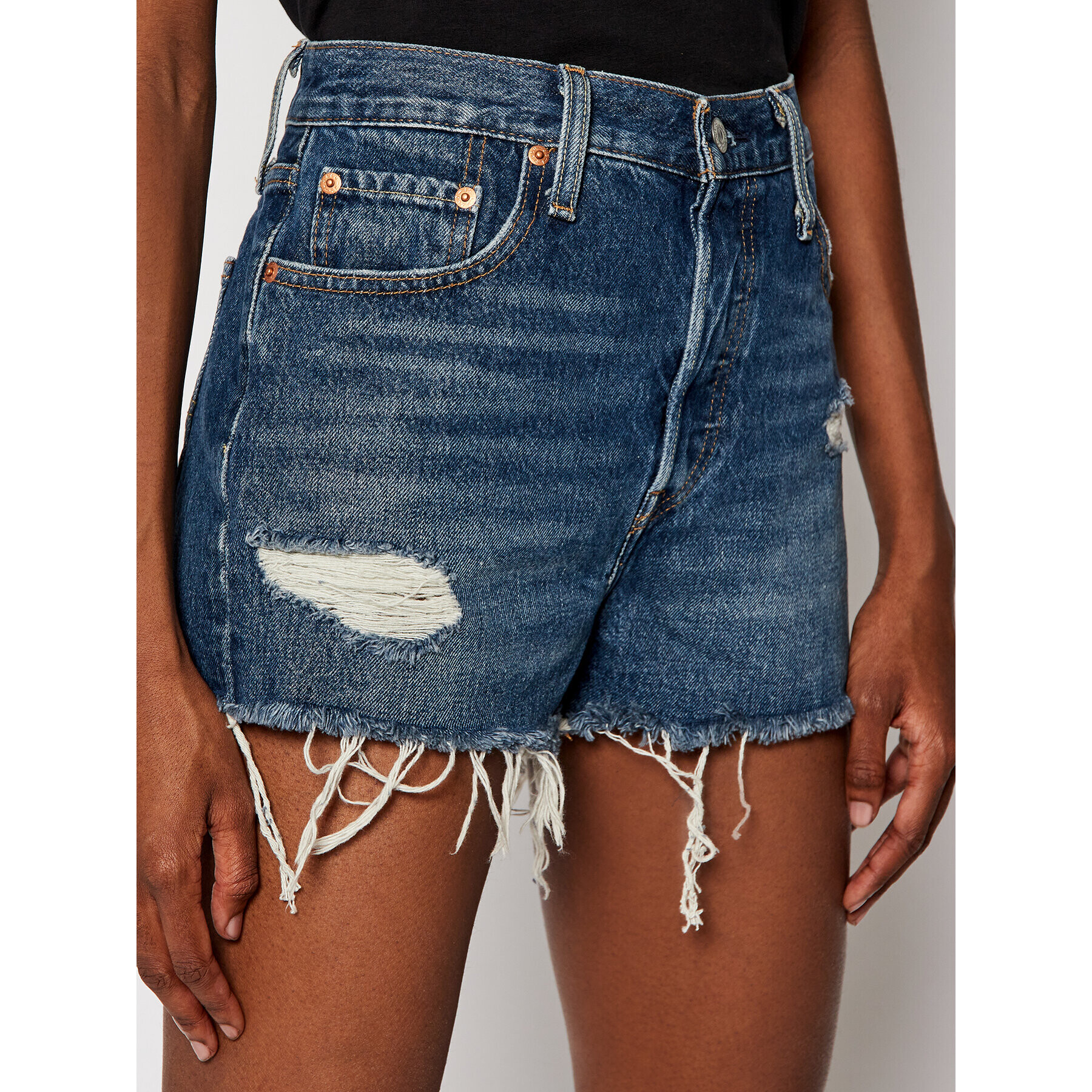 Levi's® Дънкови шорти 501® High-Waisted 56327-0018 Тъмносин Regular Fit - Pepit.bg