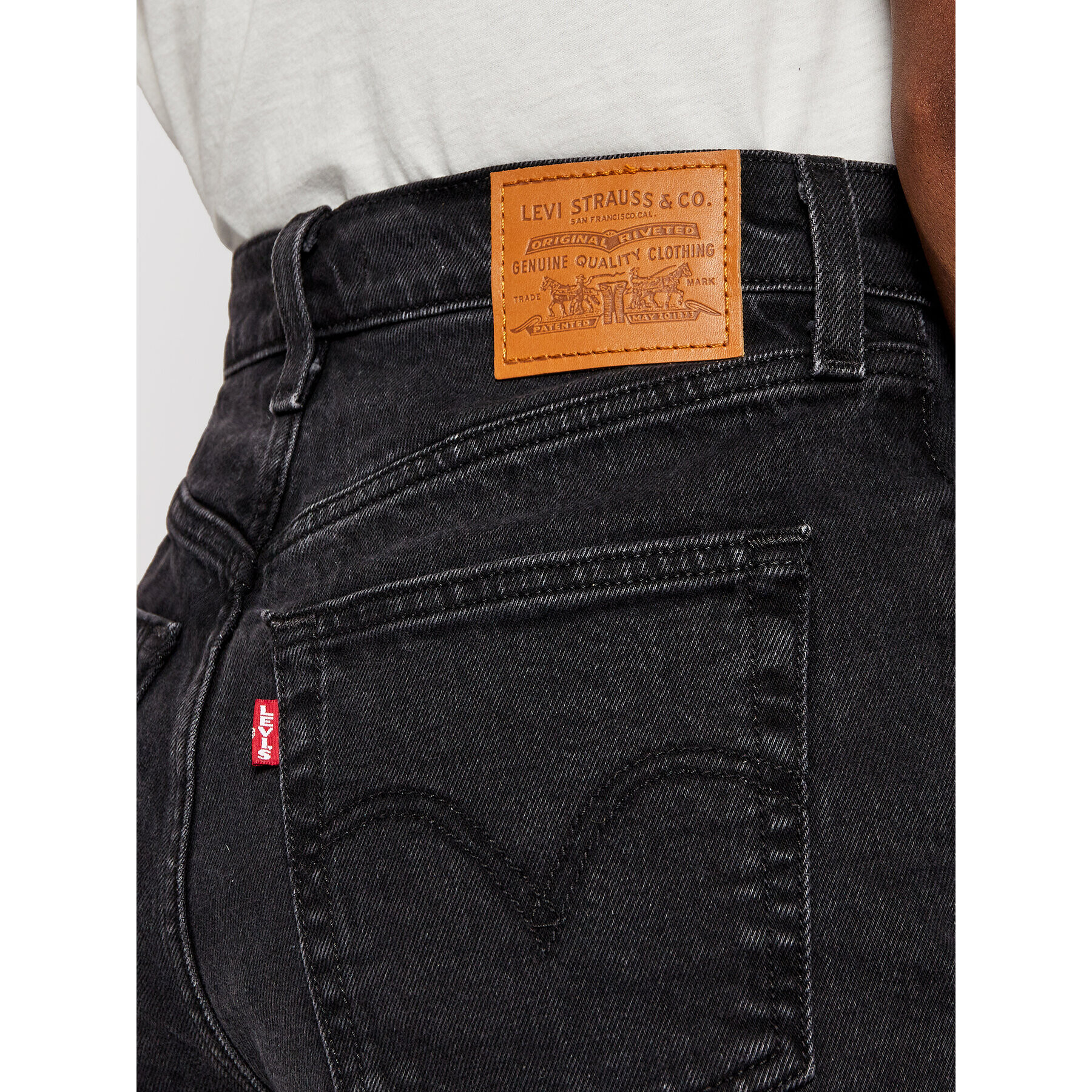 Levi's® Дънкови шорти Ribcage 77879-0052 Черен Slim Fit - Pepit.bg