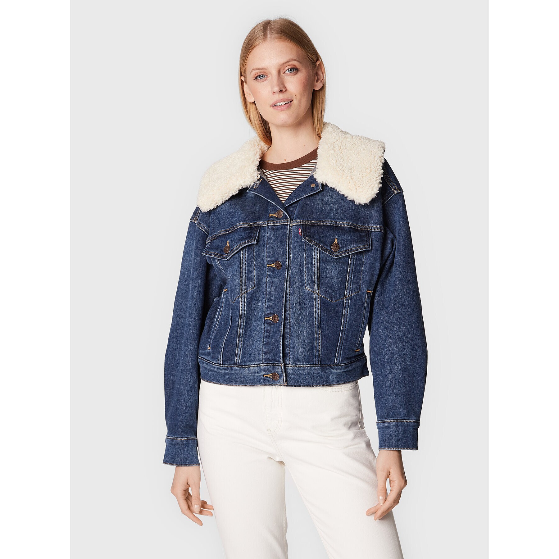 Levi's® Дънково яке Baby Bubble A3486-0000 Тъмносин Regular Fit - Pepit.bg