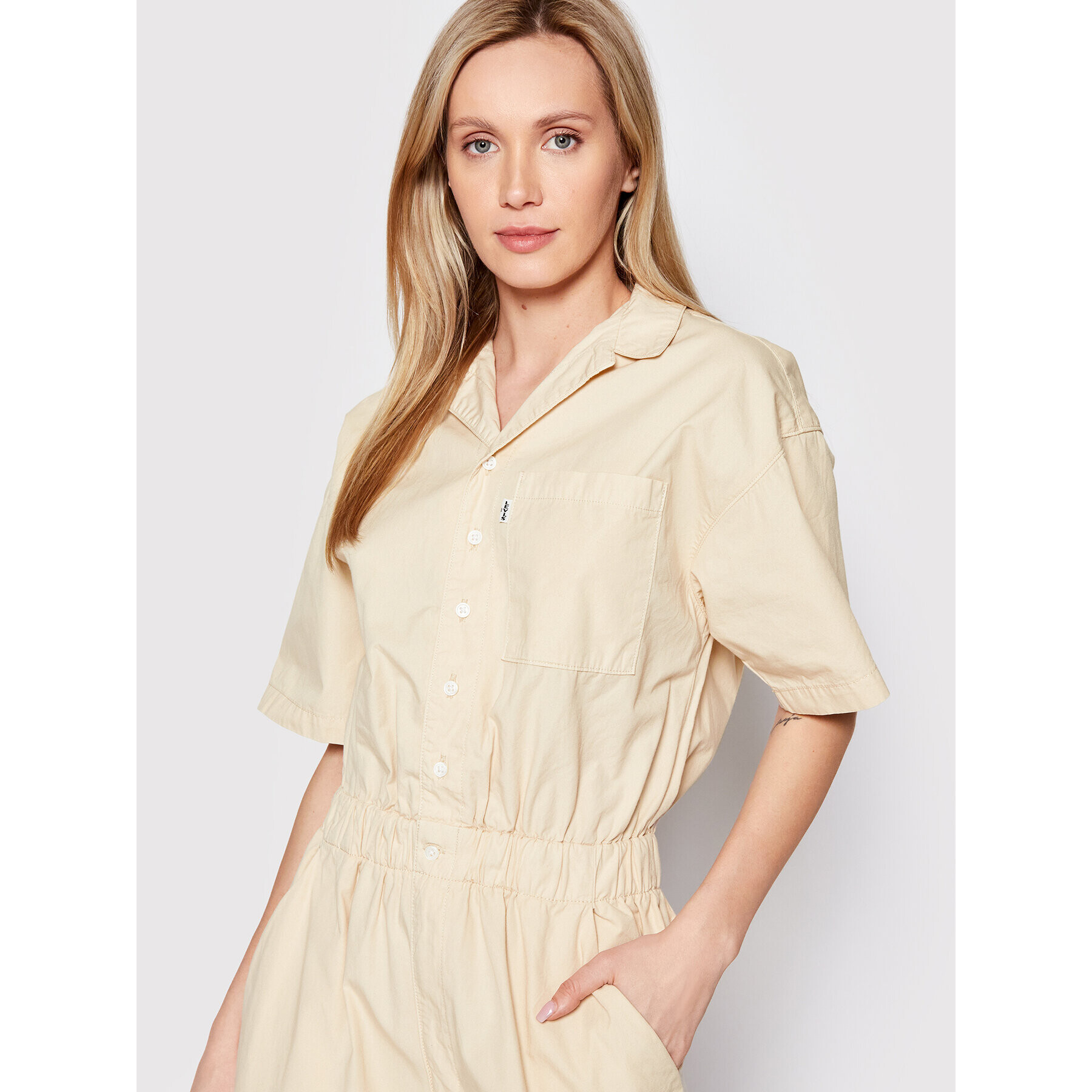Levi's® Гащеризон Scrunchie A1866-0000 Бежов Relaxed Fit - Pepit.bg
