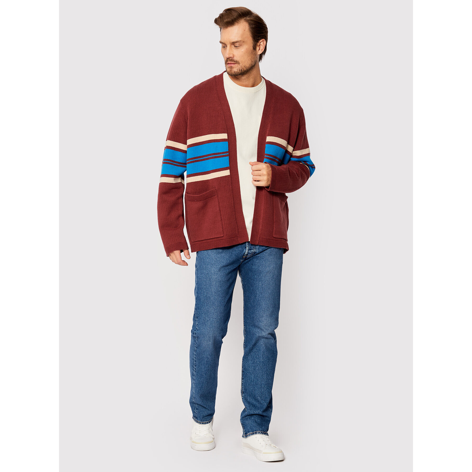 Levi's® Кардиган Noragi A3105-0000 Бордо Relaxed Fit - Pepit.bg