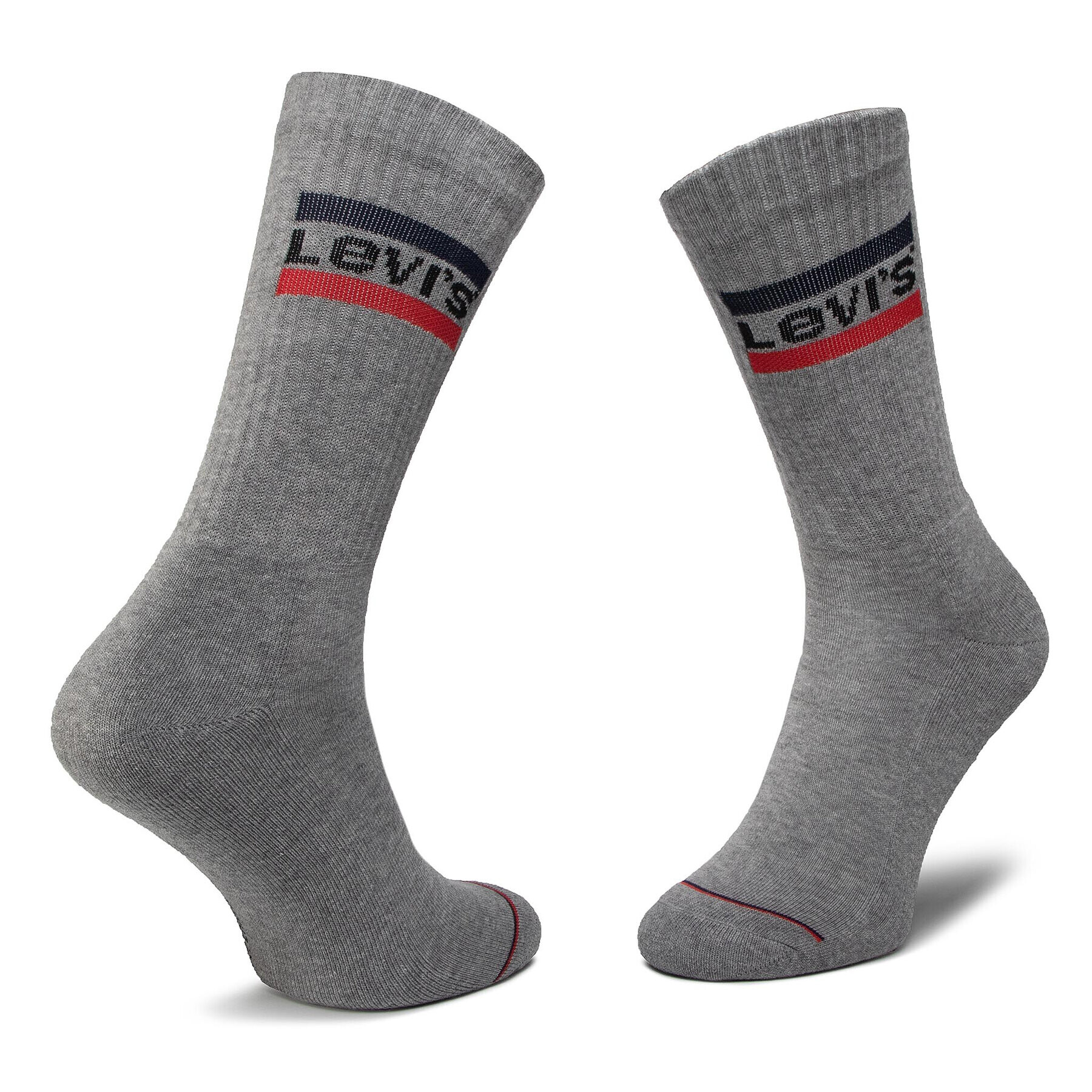 Levi's® Комплект 2 чифта дълги чорапи мъжки 37157-0151 Сив - Pepit.bg