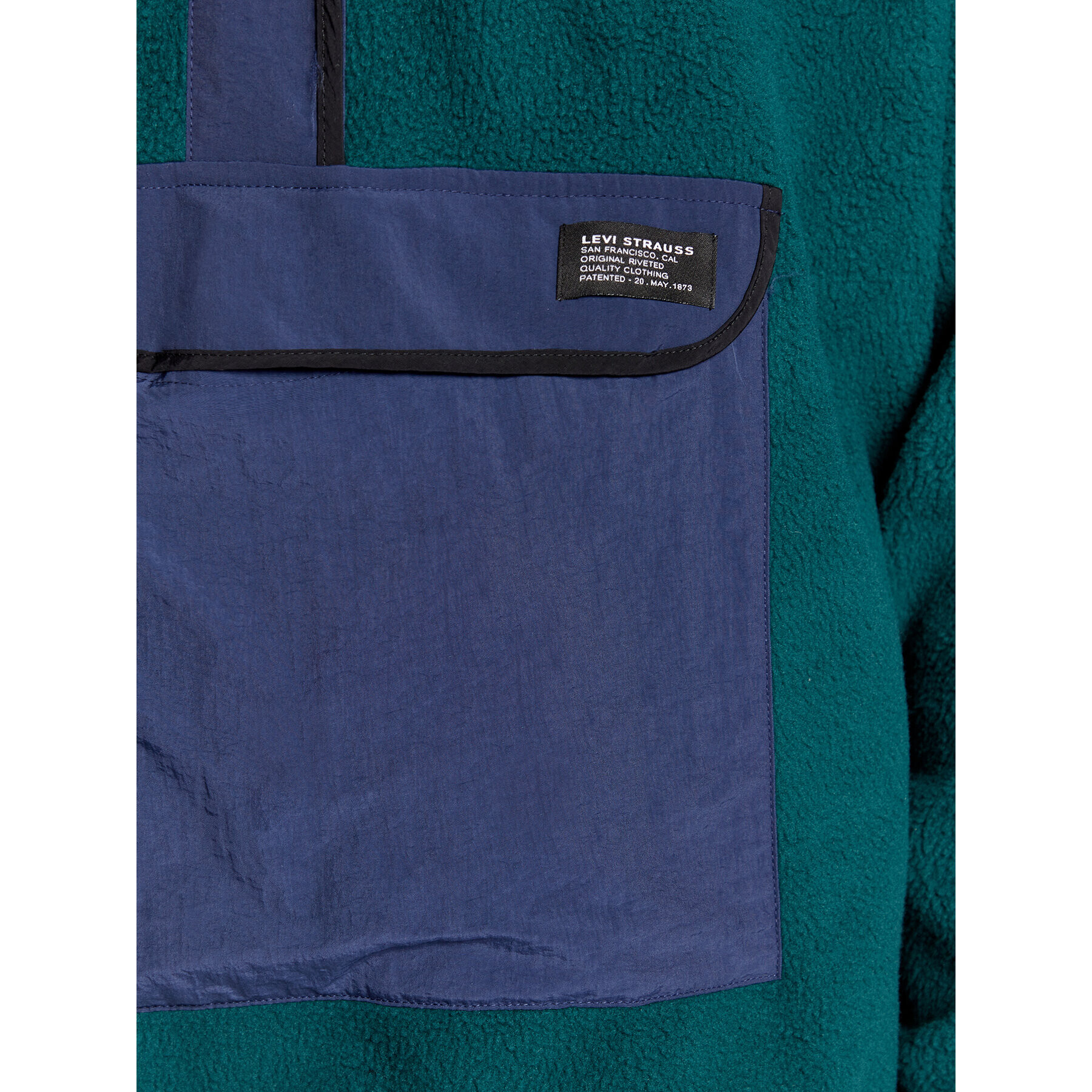 Levi's® Полар Mock Neck A3301-0001 Зелен Oversize - Pepit.bg