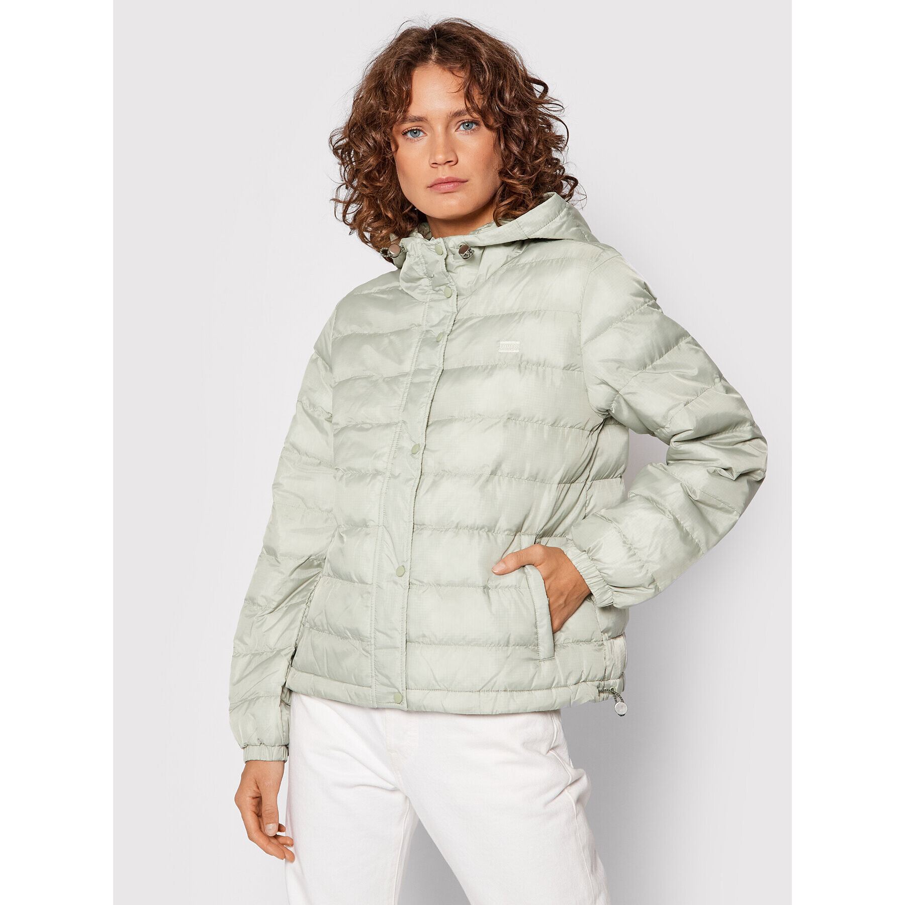 Levi's® Пухено яке Edie A0675-0001 Зелен Regular Fit - Pepit.bg