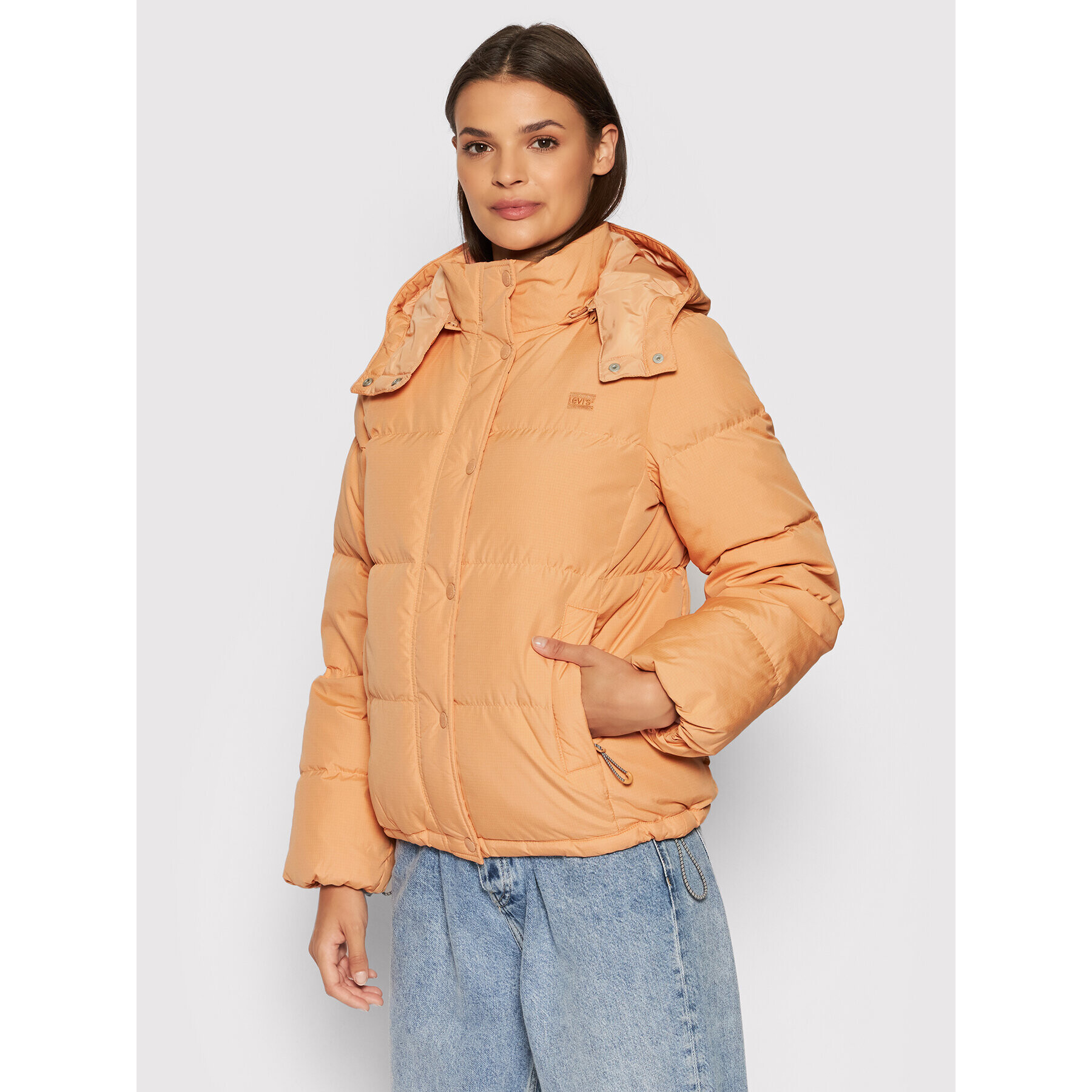 Levi's® Пухено яке A0679-0002 Оранжев Regular Fit - Pepit.bg