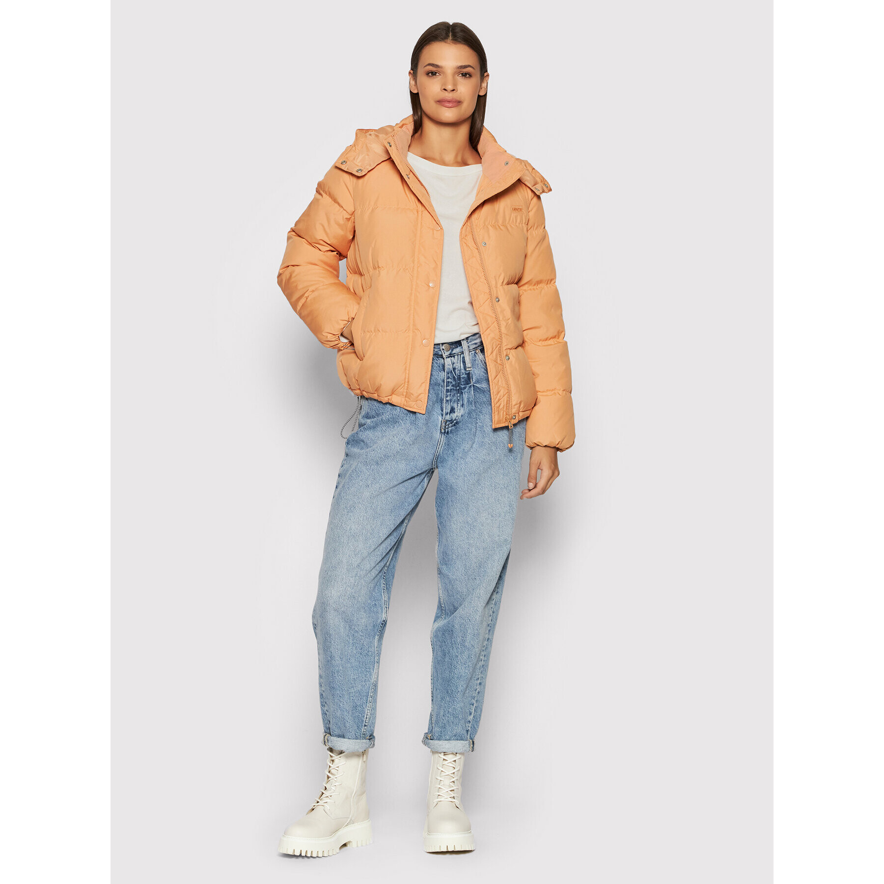 Levi's® Пухено яке A0679-0002 Оранжев Regular Fit - Pepit.bg