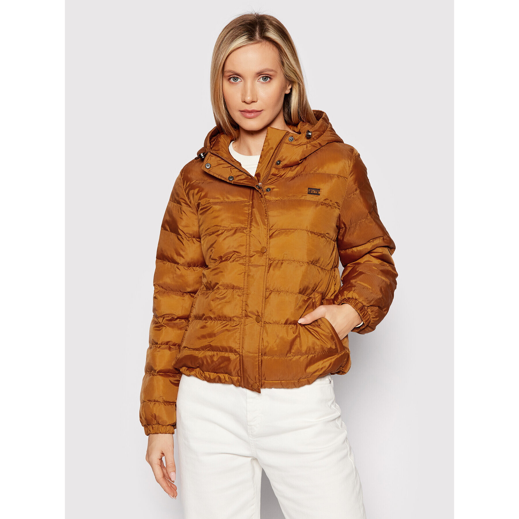 Levi's® Пухено яке Edie A0675-0005 Кафяв Regular Fit - Pepit.bg
