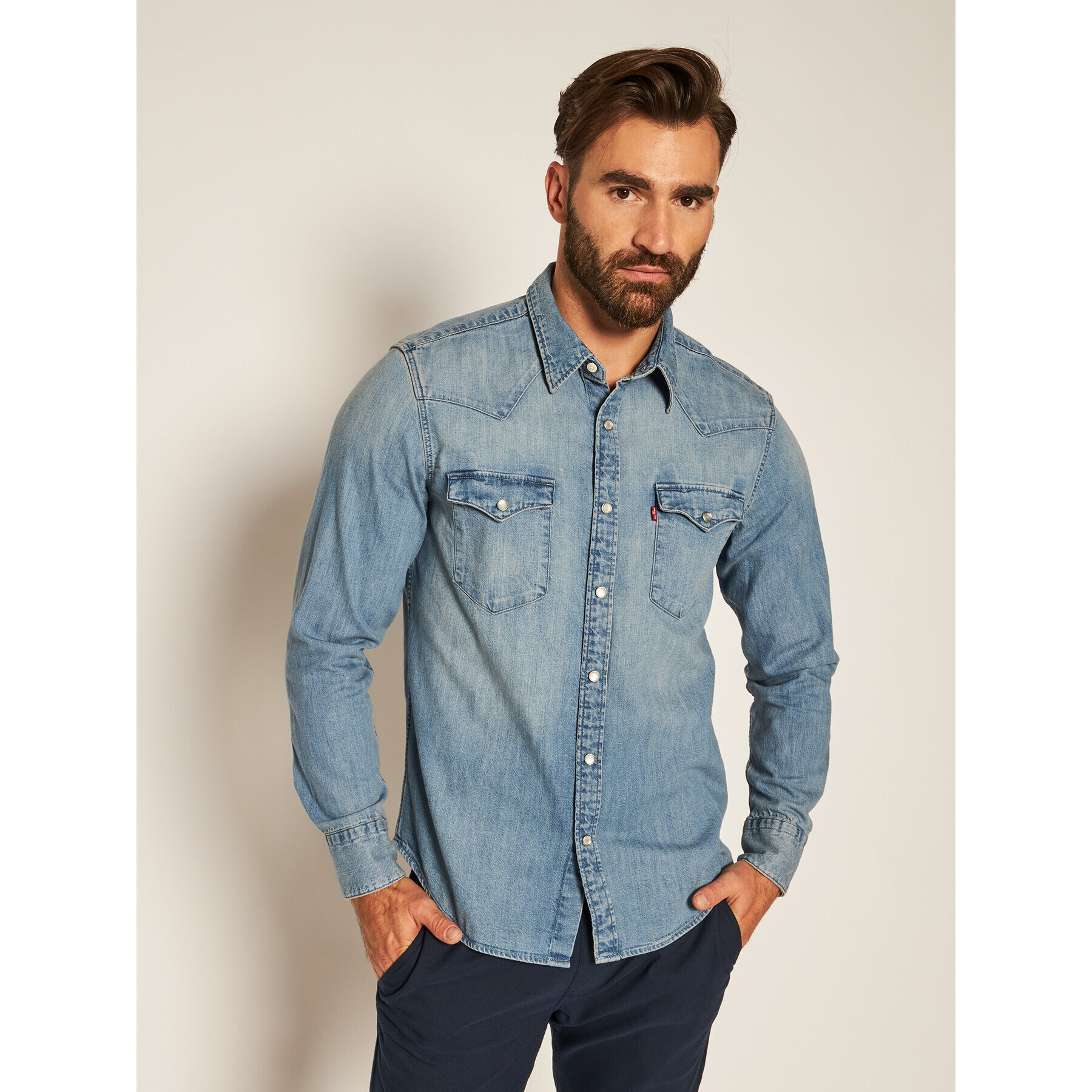 Levi's® Риза Barstow Western Standard 85744-0001 Син Standard Fit - Pepit.bg