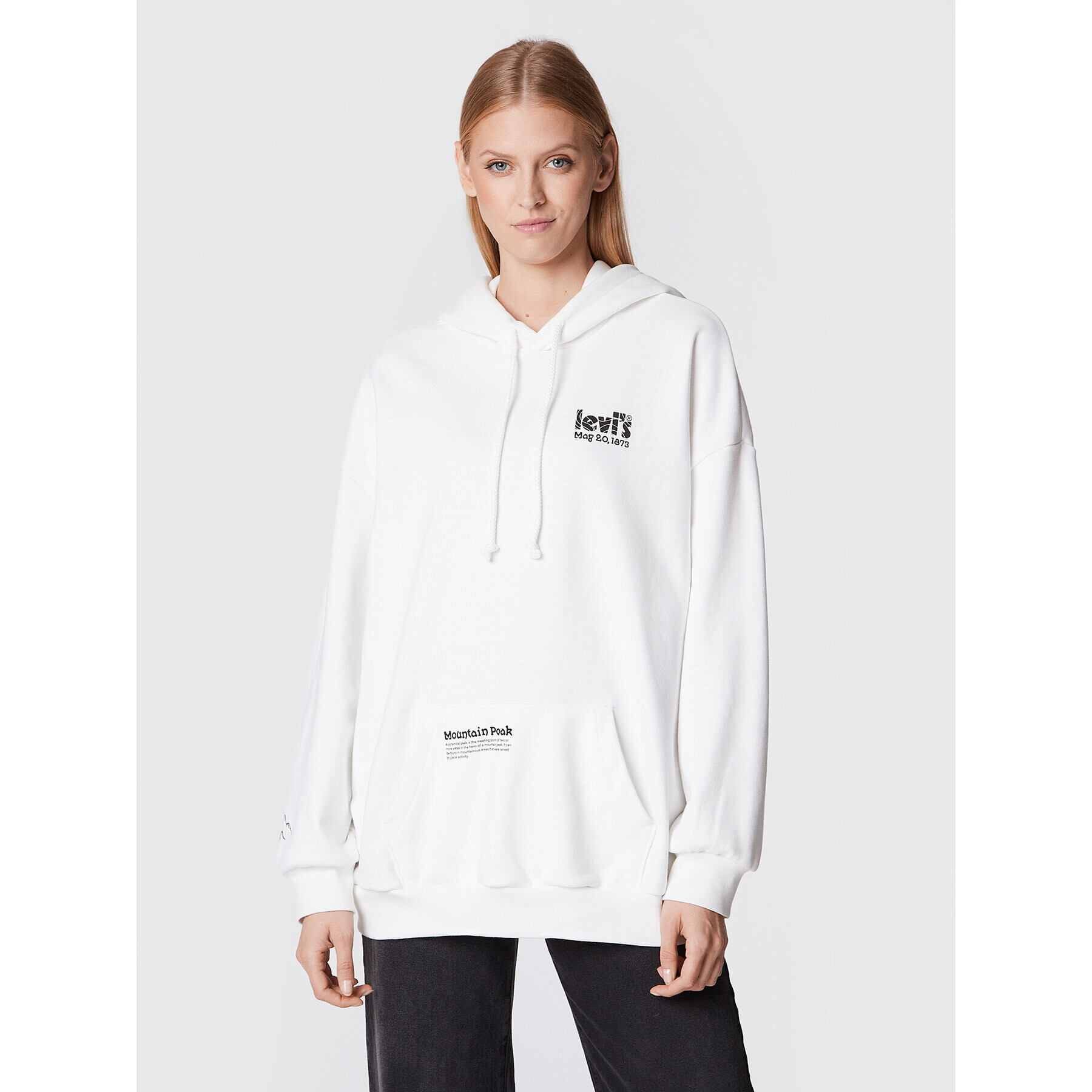 Levi's® Суитшърт Prism A0801-0038 Бял Oversize - Pepit.bg