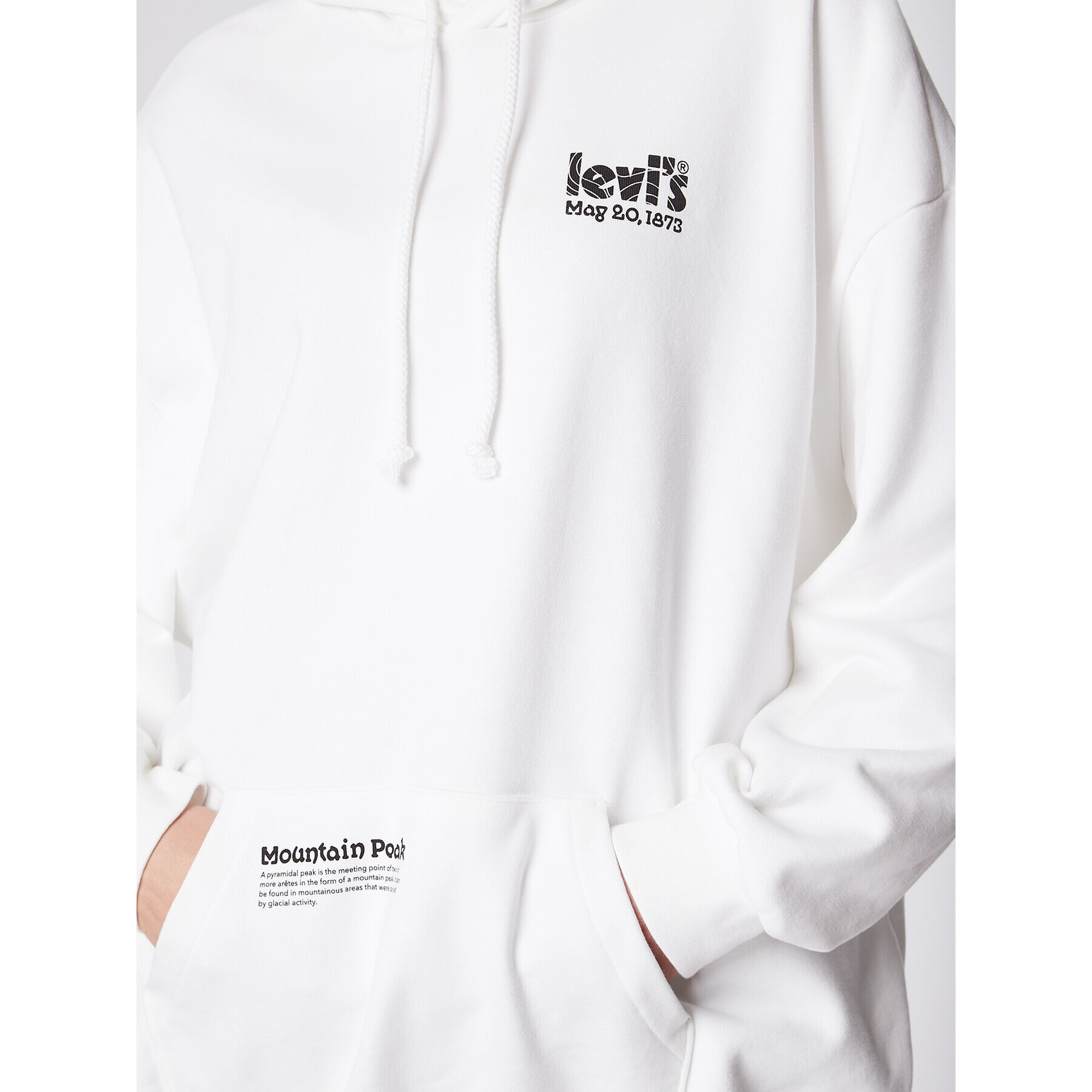 Levi's® Суитшърт Prism A0801-0038 Бял Oversize - Pepit.bg
