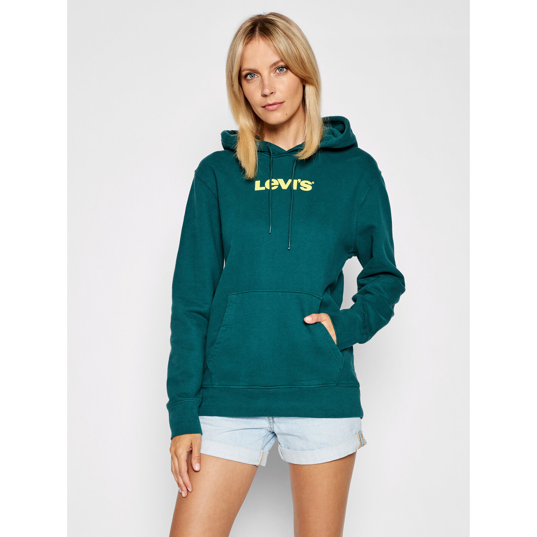 Levi's® Суитшърт Unisex Graphic A2410-0003 Зелен Standard Fit - Pepit.bg