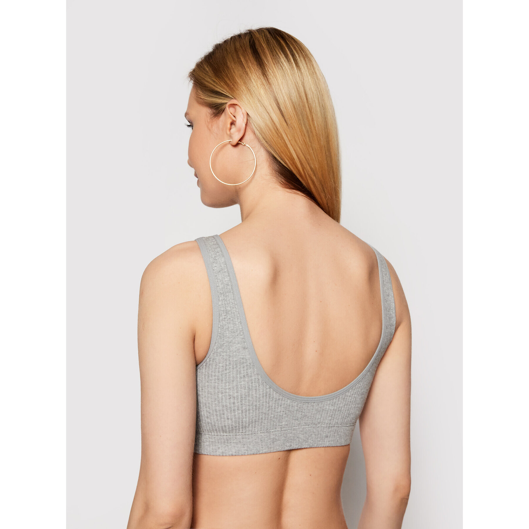 Levi's® Сутиен-топ Rib Bra 16580-0003 Сив - Pepit.bg
