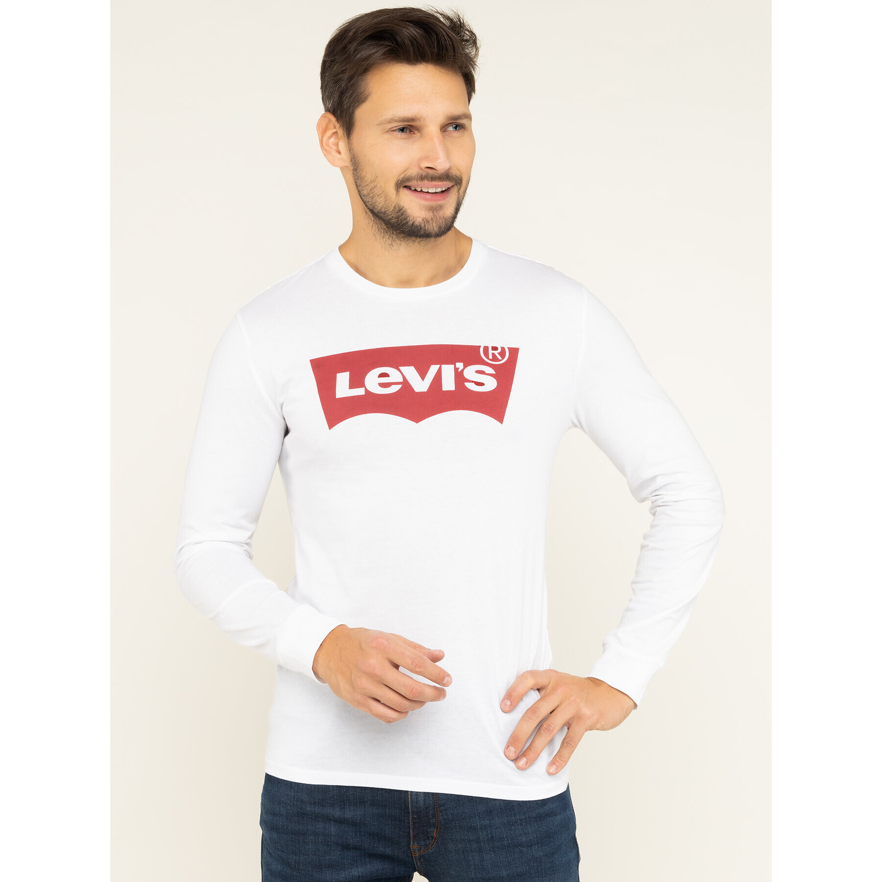 Levi's® Тениска с дълъг ръкав Graphic Tee 36015-0010 Бял Regular Fit - Pepit.bg