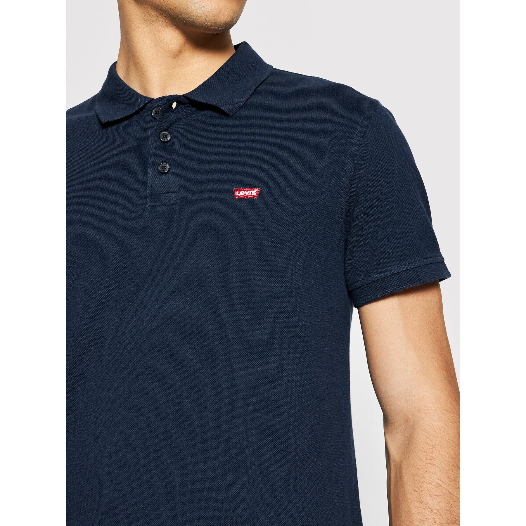 Levi's® Тениска с яка и копчета Standard Housemarked 35883-0005 Тъмносин Regular Fit - Pepit.bg