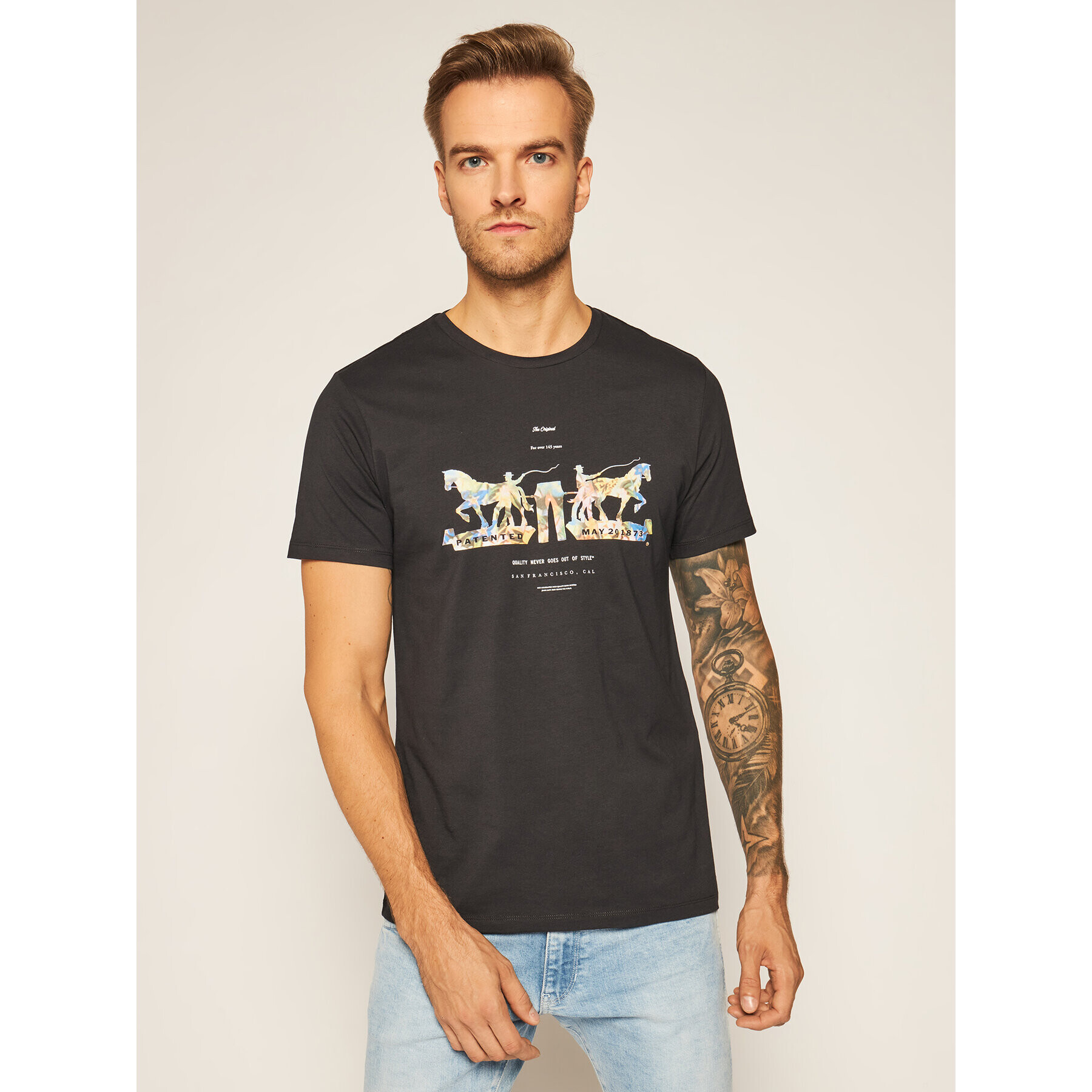 Levi's® Тишърт 2Horse Tee 22495-0067 Черен Regular Fit - Pepit.bg