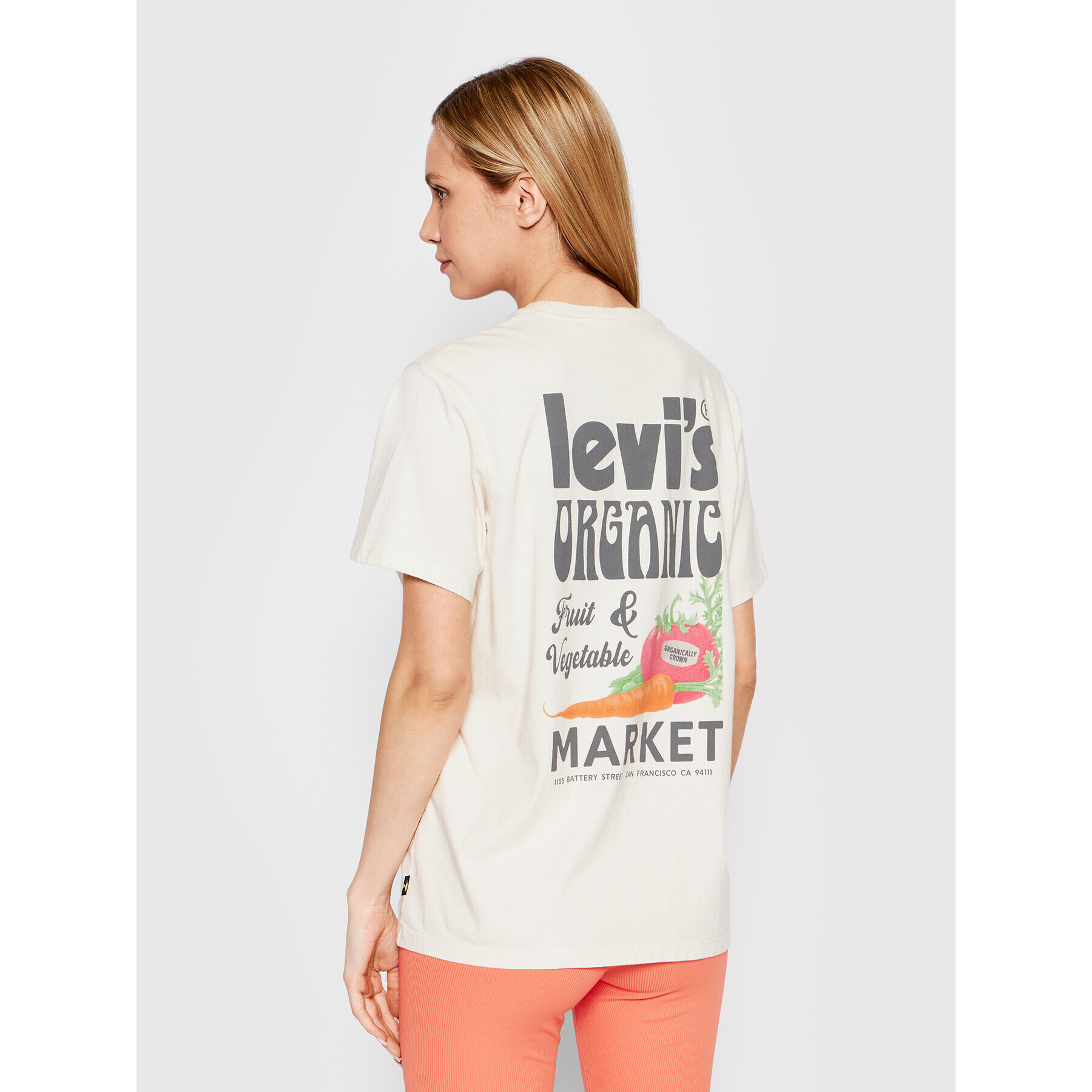 Levi's® Тишърт Graphic Jet A0345-0030 Бежов Regular Fit - Pepit.bg