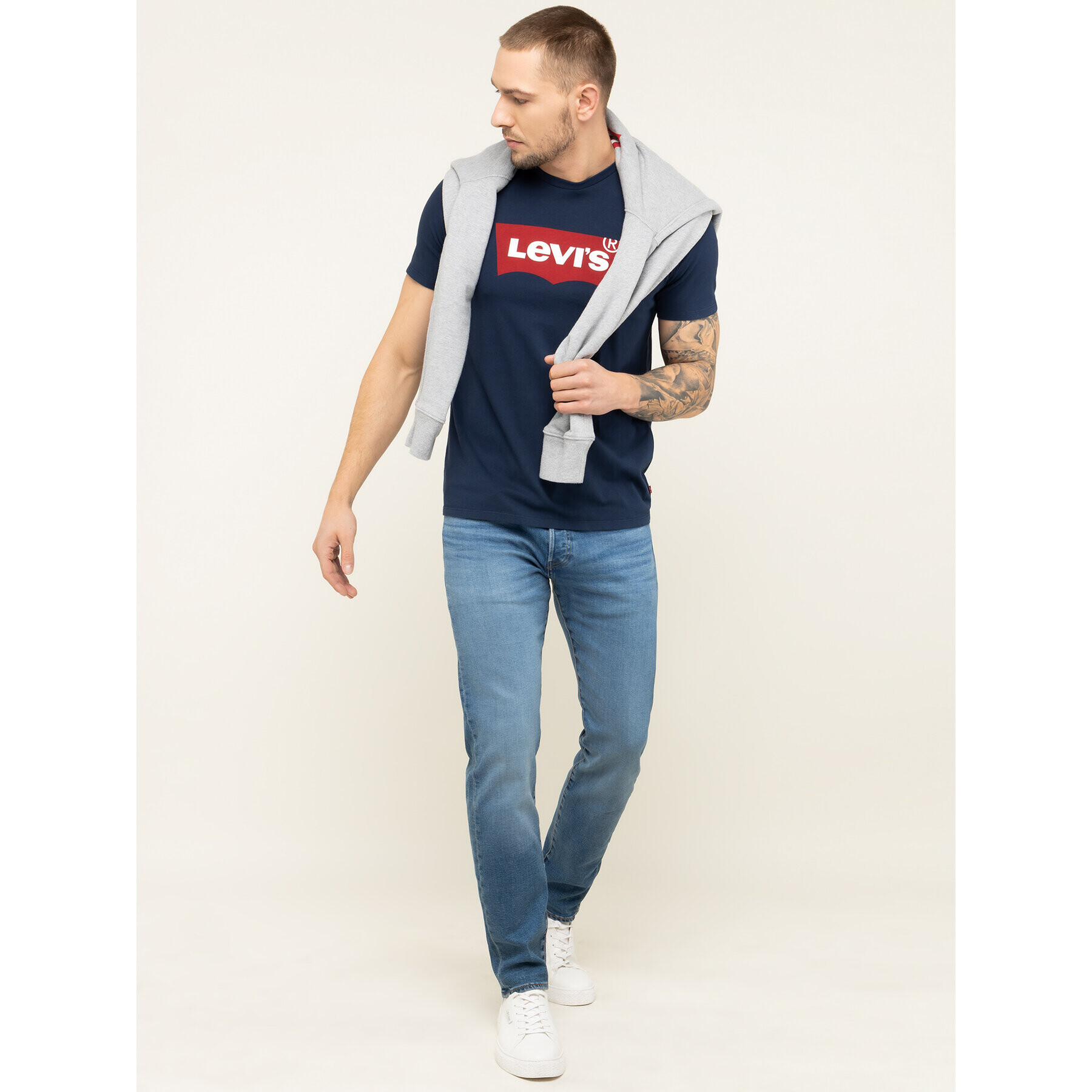 Levi's® Тишърт Housemark Tee 17783-0139 Тъмносин Regular Fit - Pepit.bg