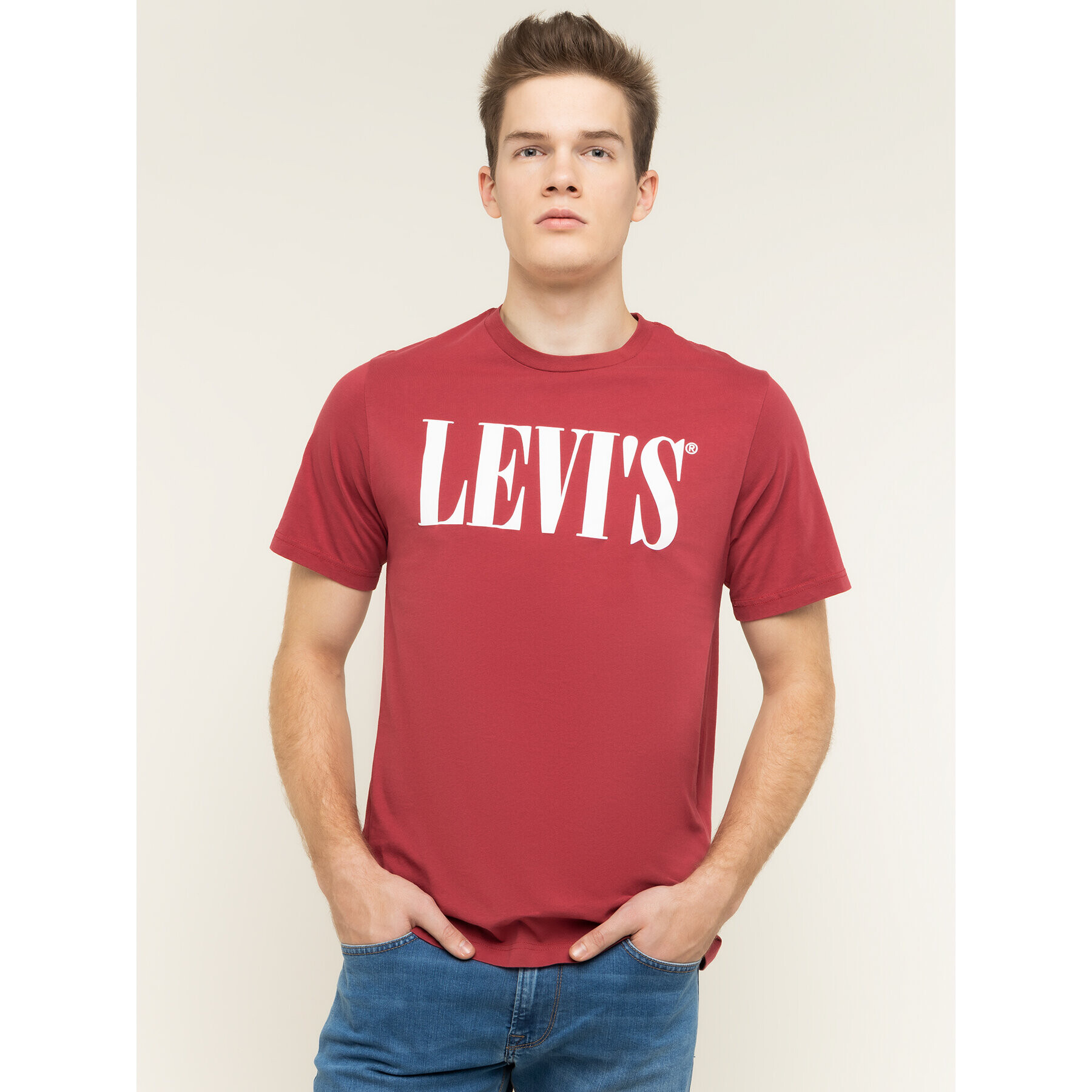 Levi's® Тишърт Oversized Graphic Tee 69978-0059 Червен Relaxed Fit - Pepit.bg