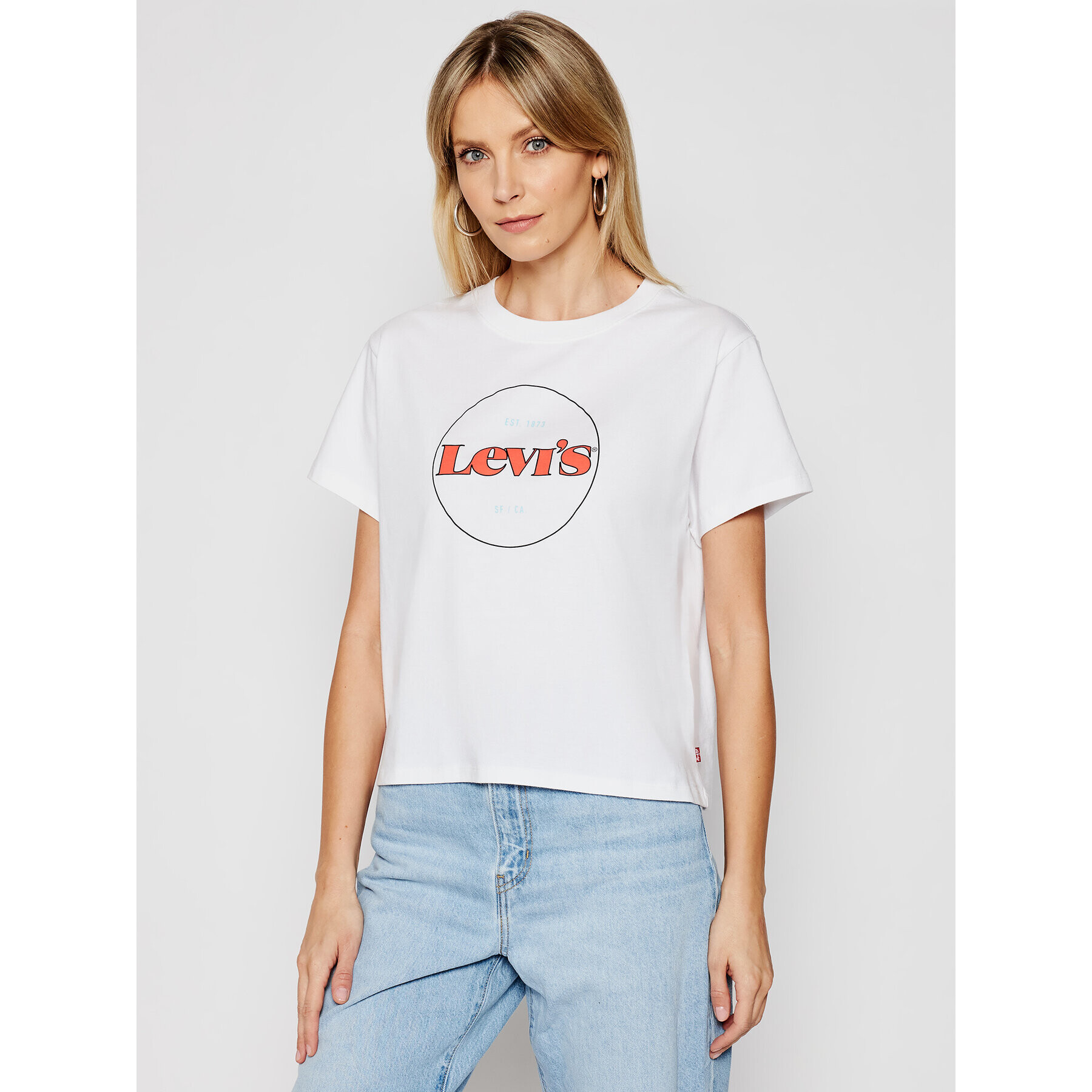 Levi's® Тишърт Varsity Graphic Tee 69973-0153 Бял Relaxed Fit - Pepit.bg