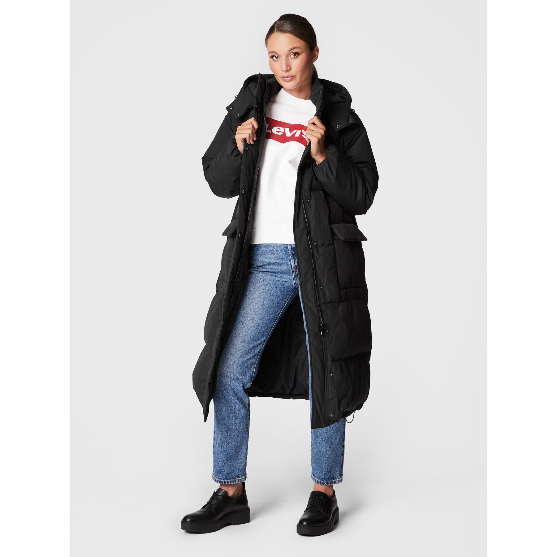 Levi's® Зимно яке Sleeping Bag A3255-0000 Черен Oversize - Pepit.bg