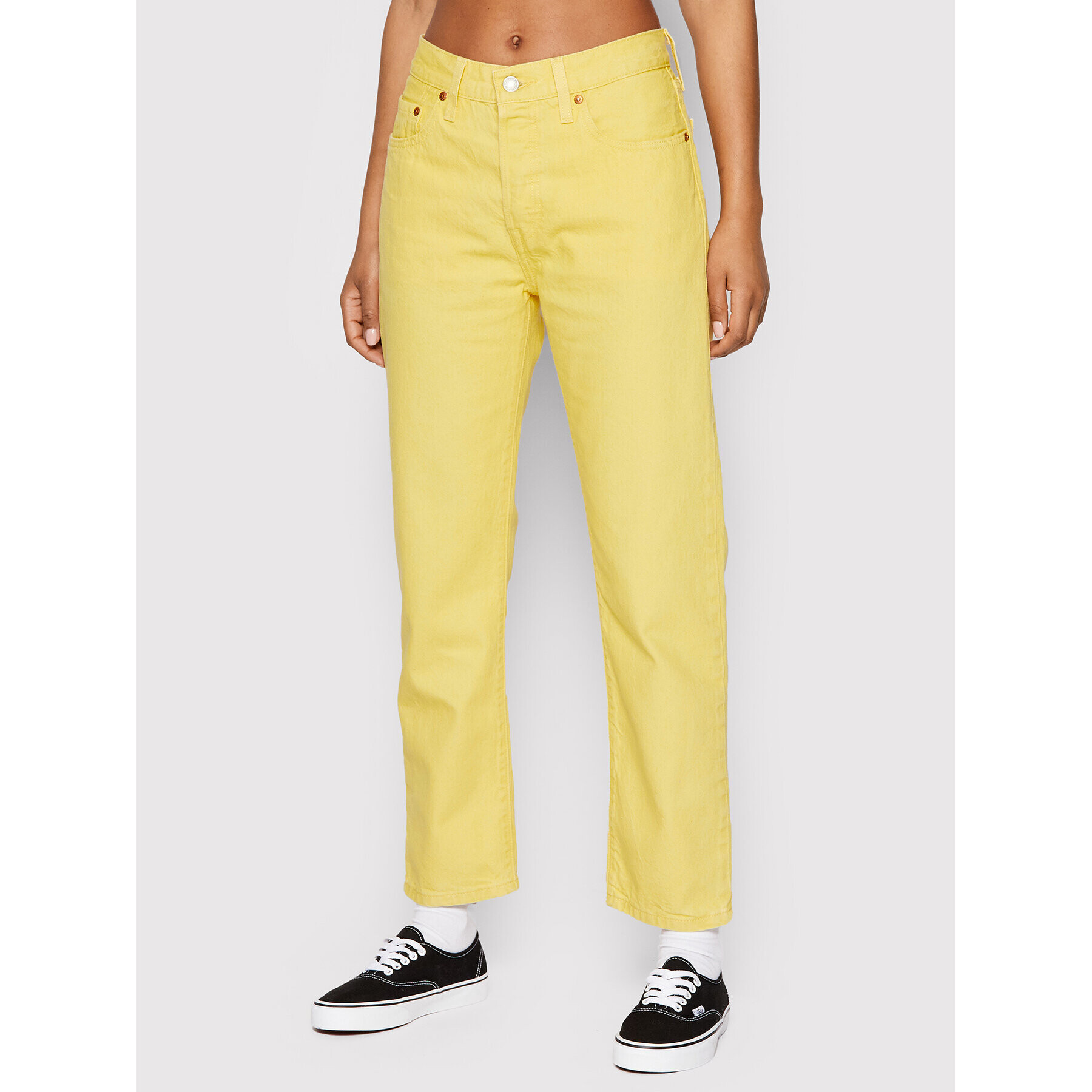 Levi's® Дънки 501® Crop 36200-0219 Жълт Cropped Fit - Pepit.bg