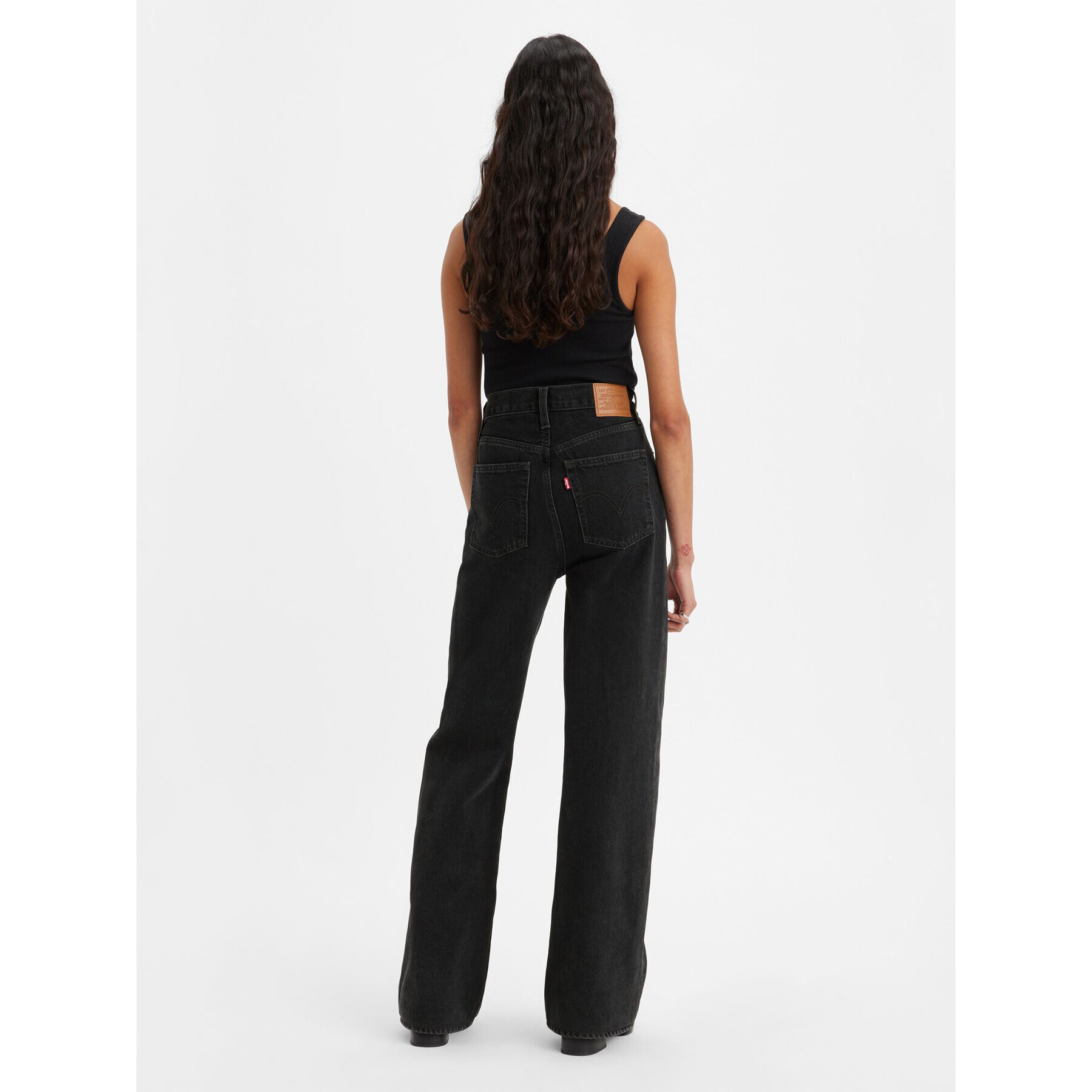 Levi's® Дънки Ribcage A6081-0001 Черен Wide Leg - Pepit.bg