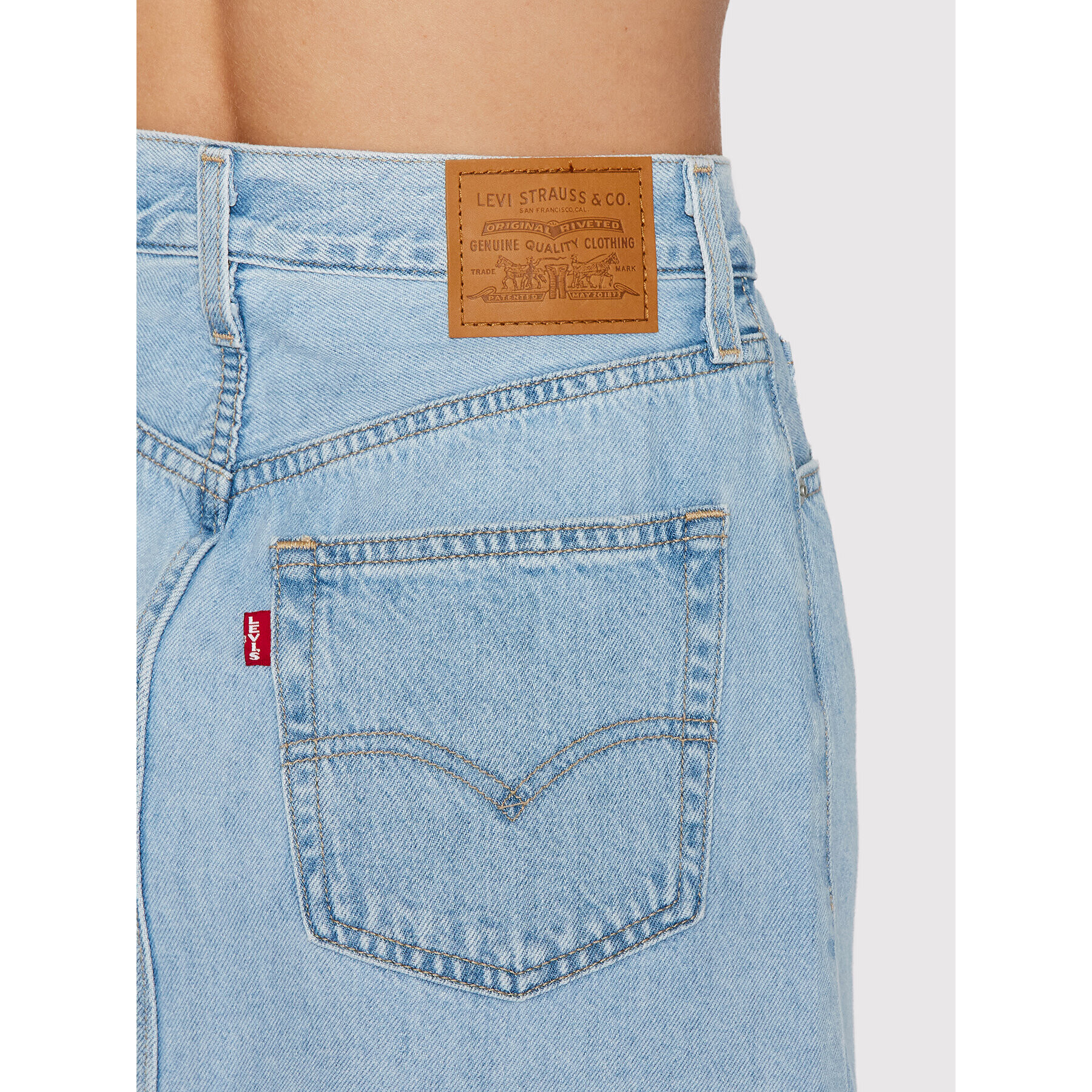 Levi's® Дънкова пола Buttonfront A3528-0001 Син Regular Fit - Pepit.bg