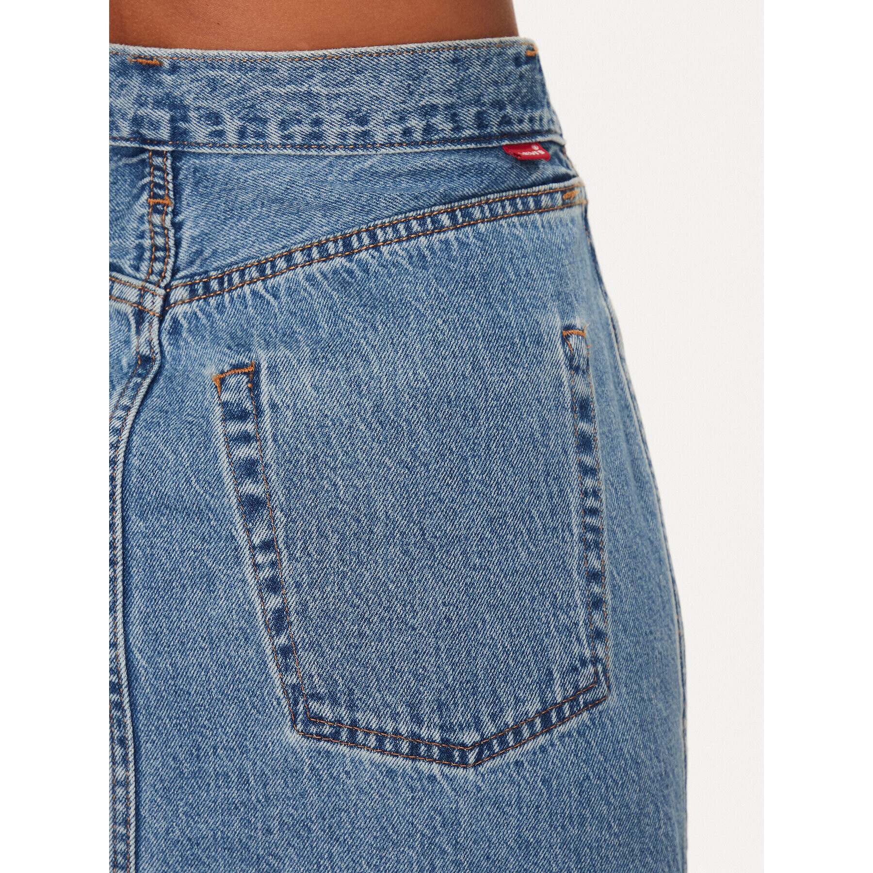 Levi's® Дънкова пола Reversible Slit A6082-0000 Син Relaxed Fit - Pepit.bg