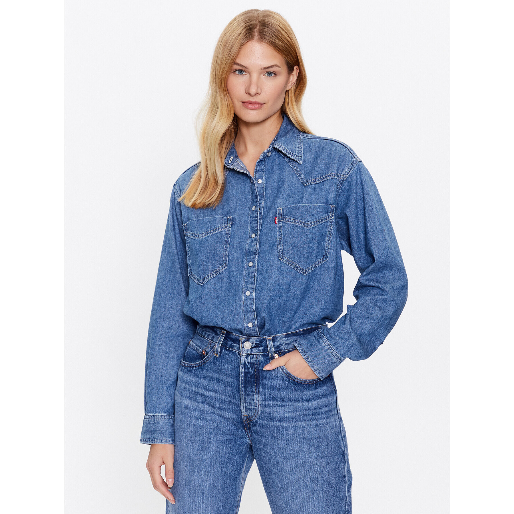 Levi's® дънкова риза Donovan Western A5974-0008 Син Relaxed Fit - Pepit.bg